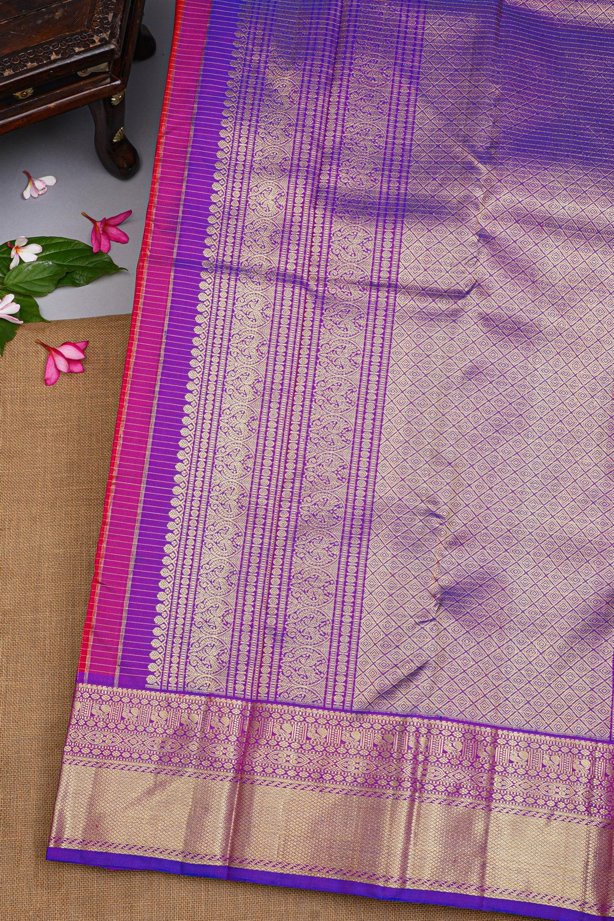 Kancheepuram Silk Pink Saree