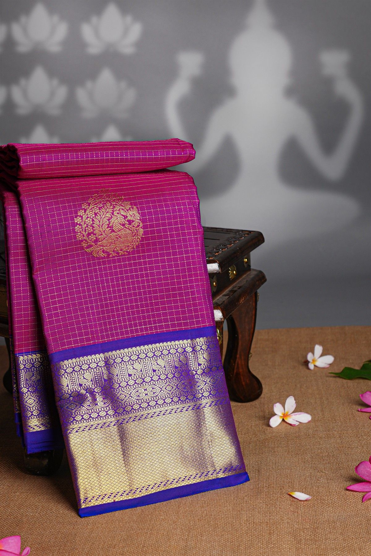 Kancheepuram Silk Purple Saree