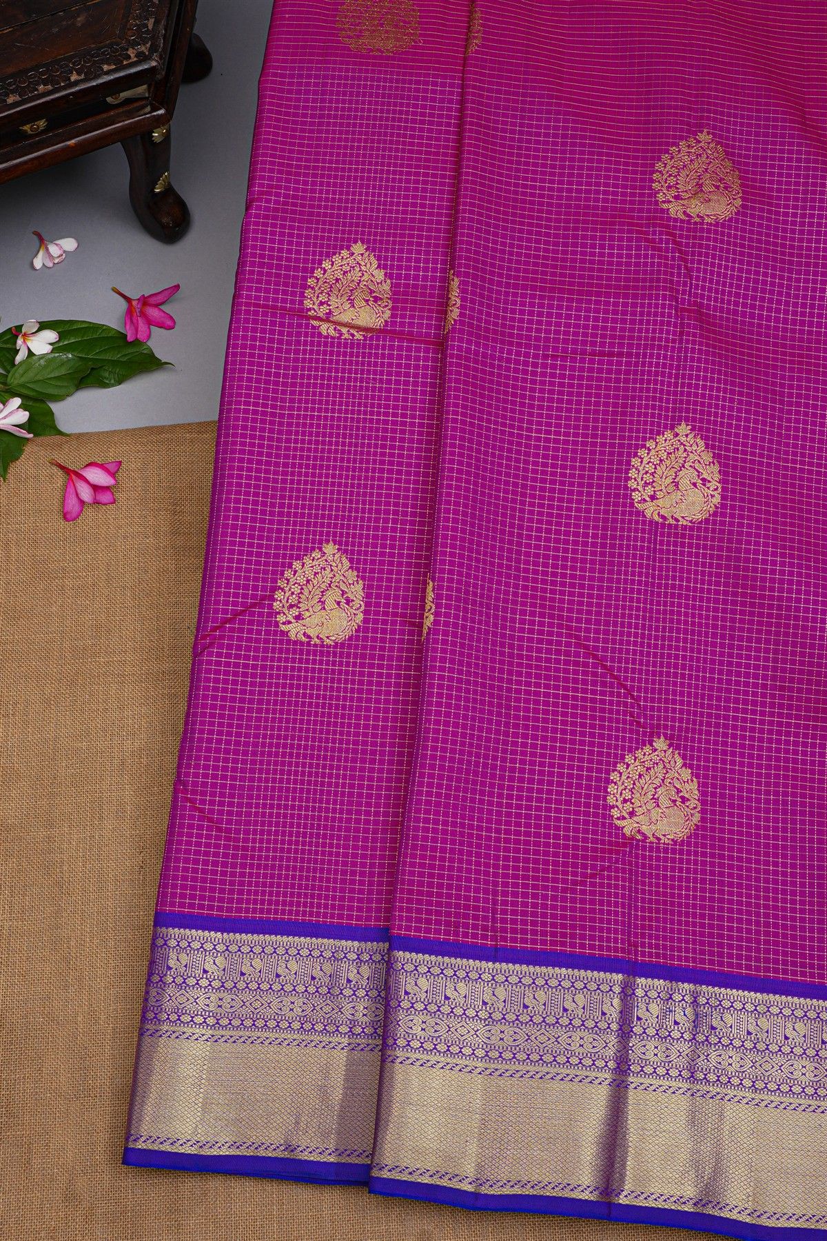 Kancheepuram Silk Purple Saree