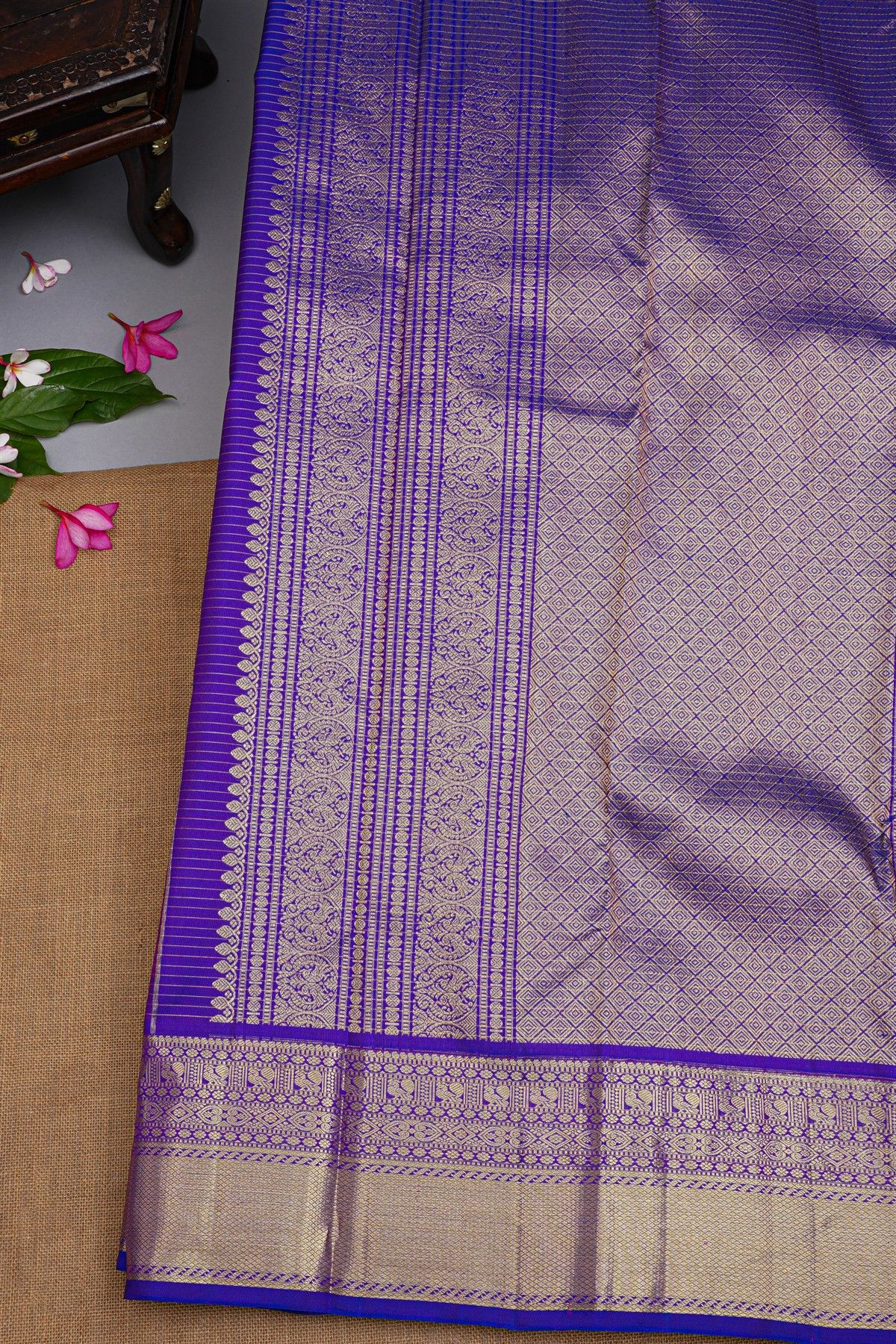 Kancheepuram Silk Purple Saree