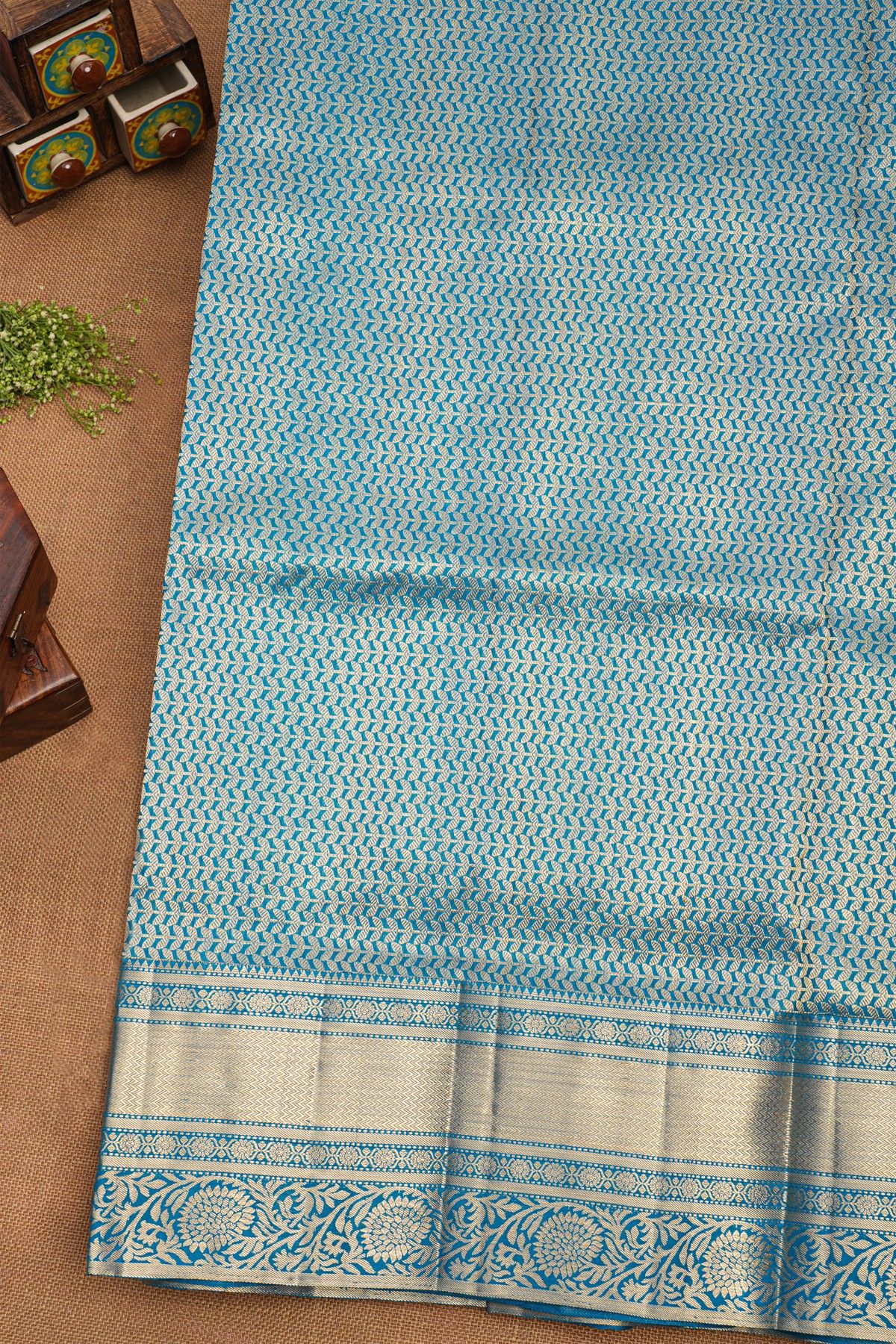 Coimbatore Soft Silk Sky Blue Saree
