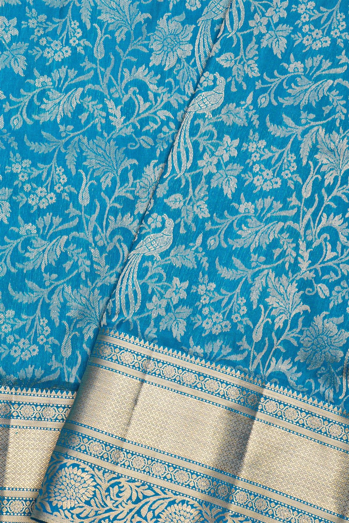 Coimbatore Soft Silk Sky Blue Saree