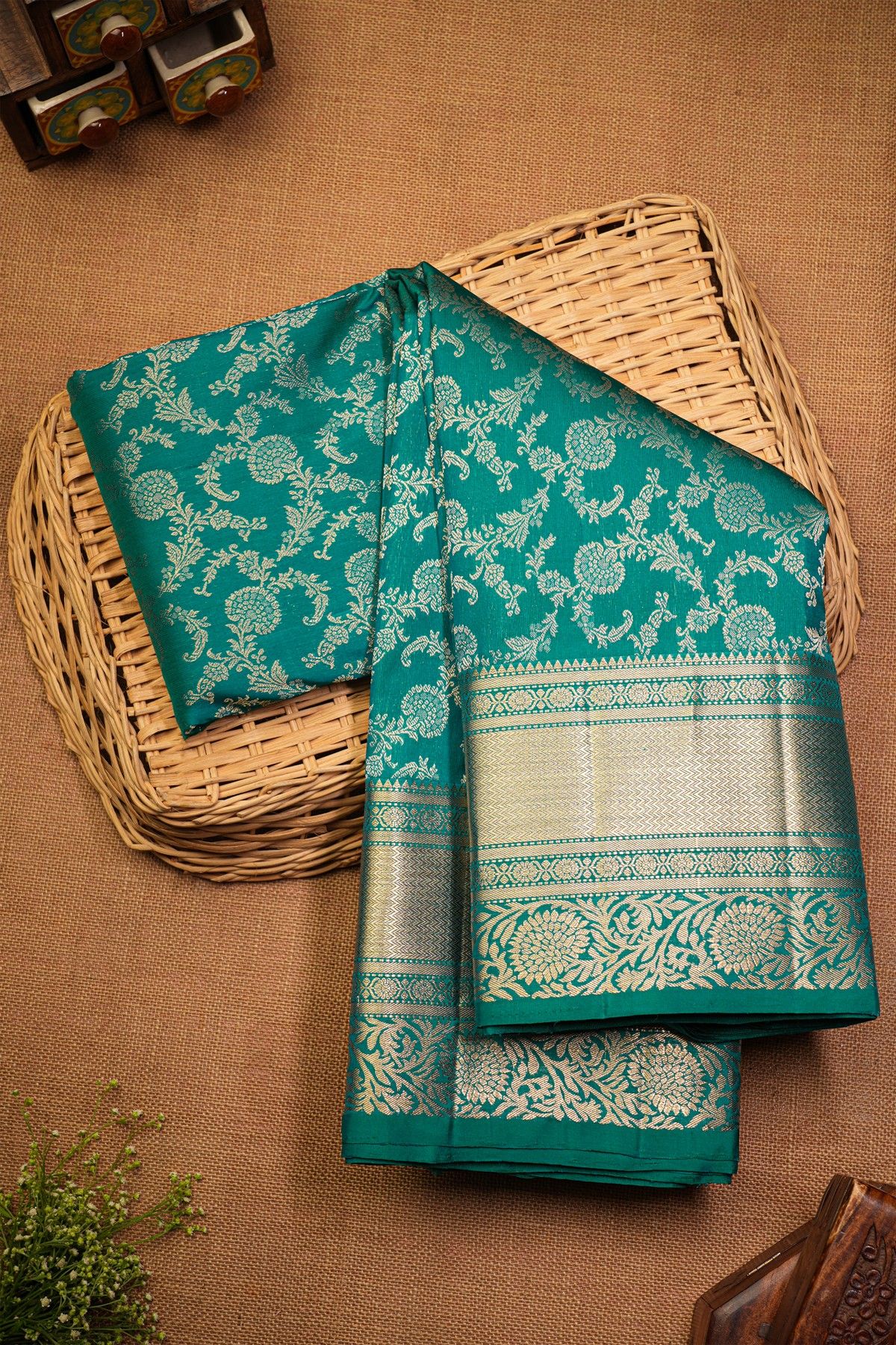 Coimbatore Soft Silk Sea Green Saree