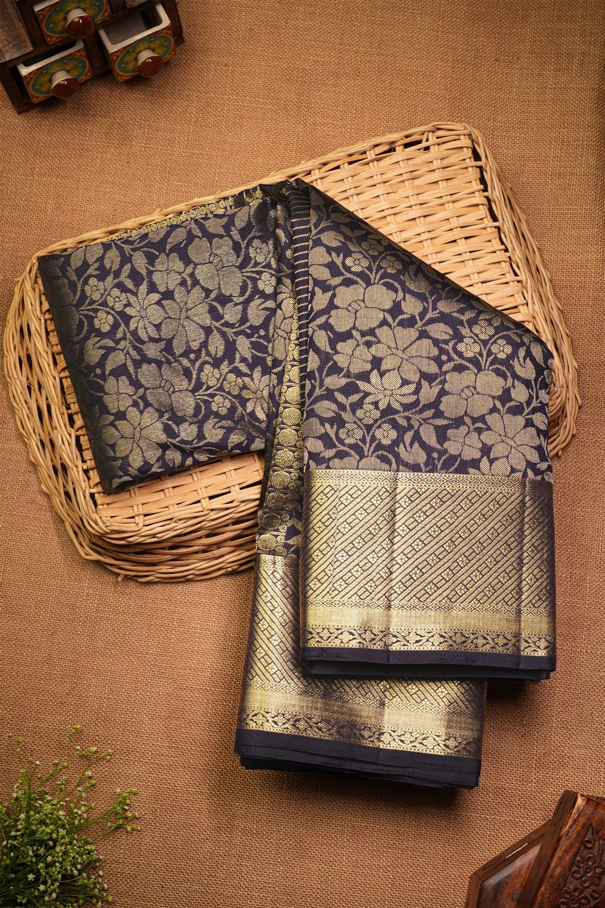 Coimbatore Soft Silk Black Saree