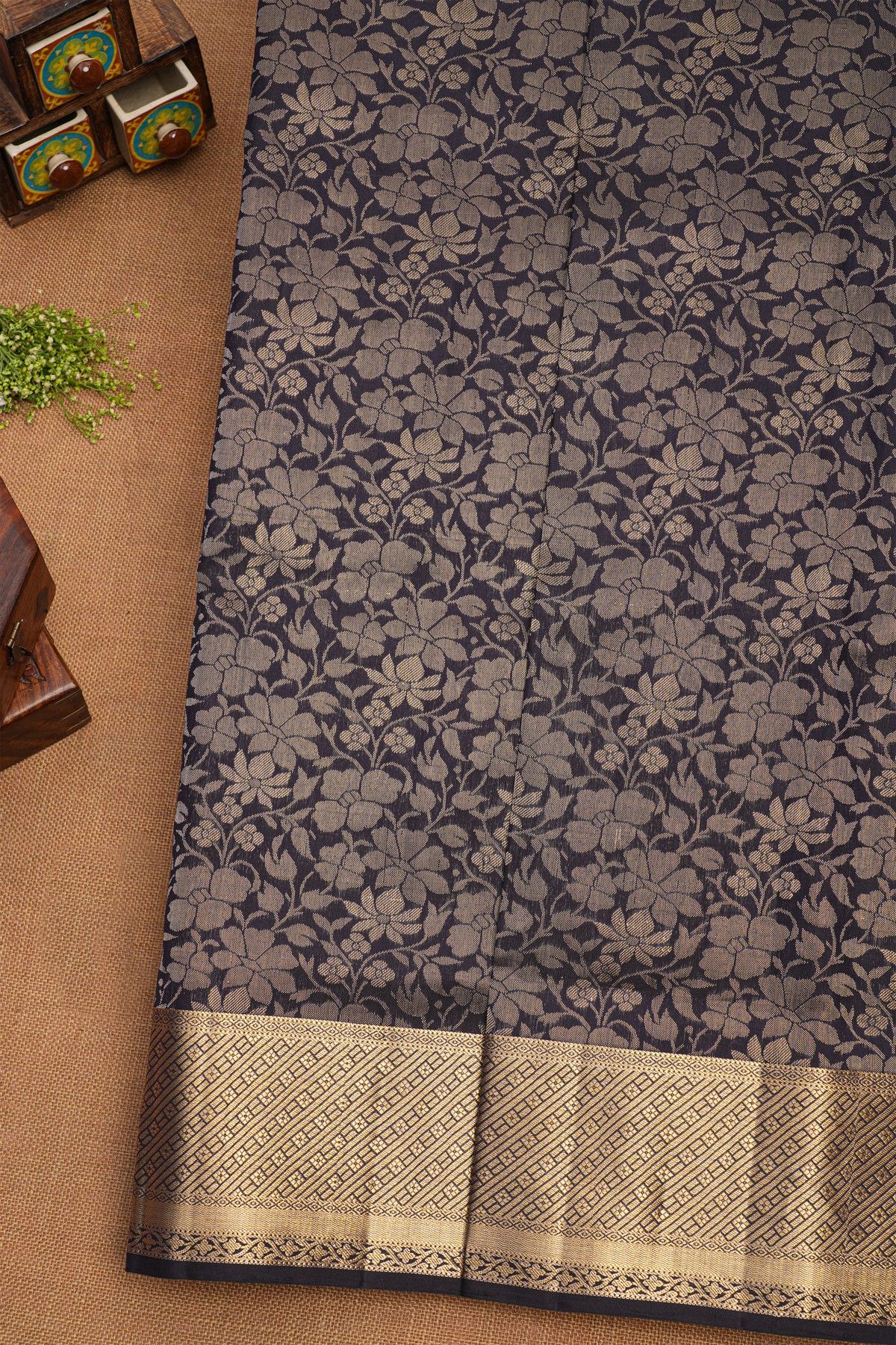 Coimbatore Soft Silk Black Saree