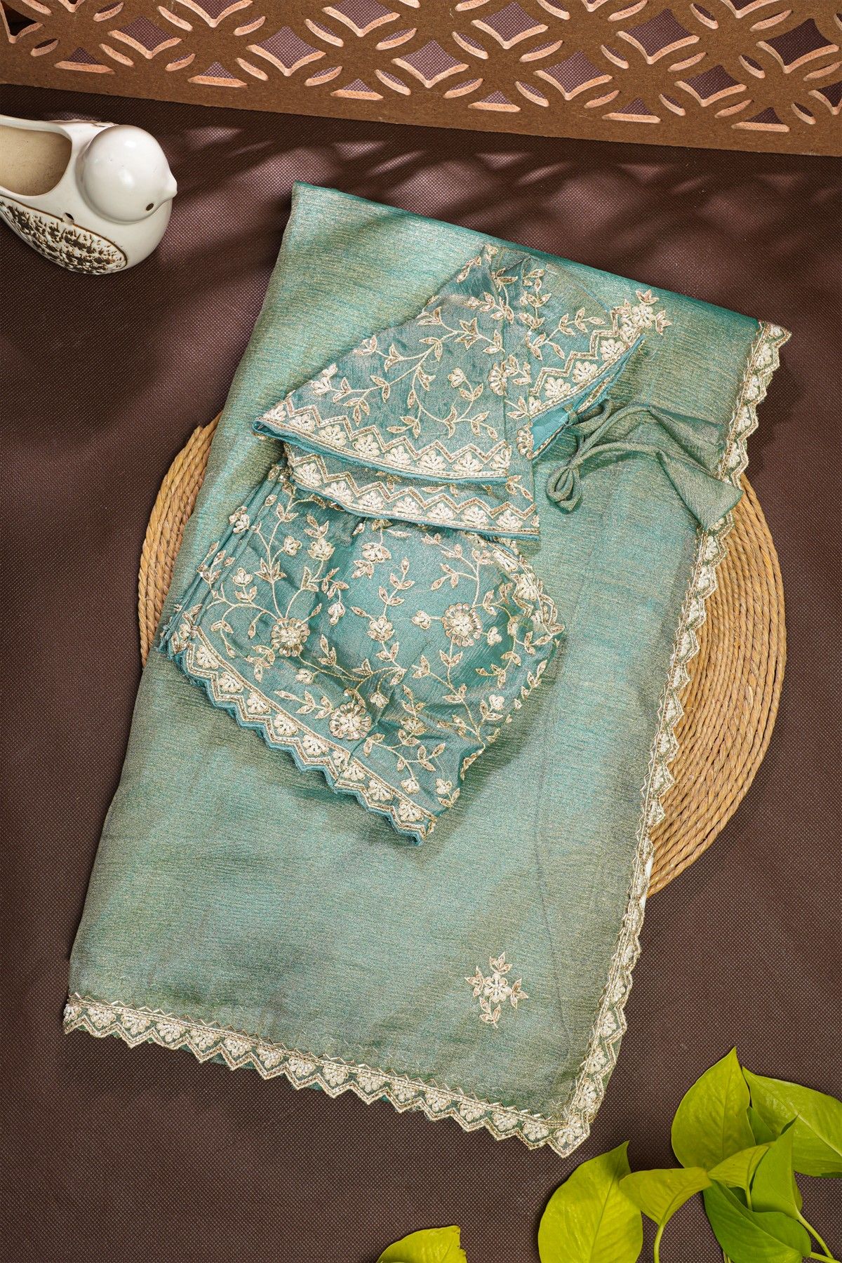 Designer Tissue Dual Colour Saree