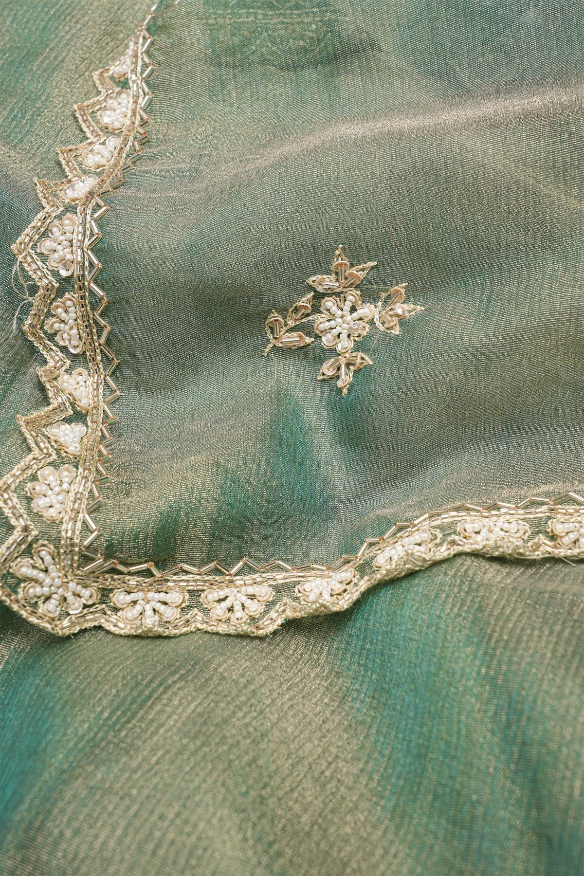 Designer Tissue Dual Colour Saree