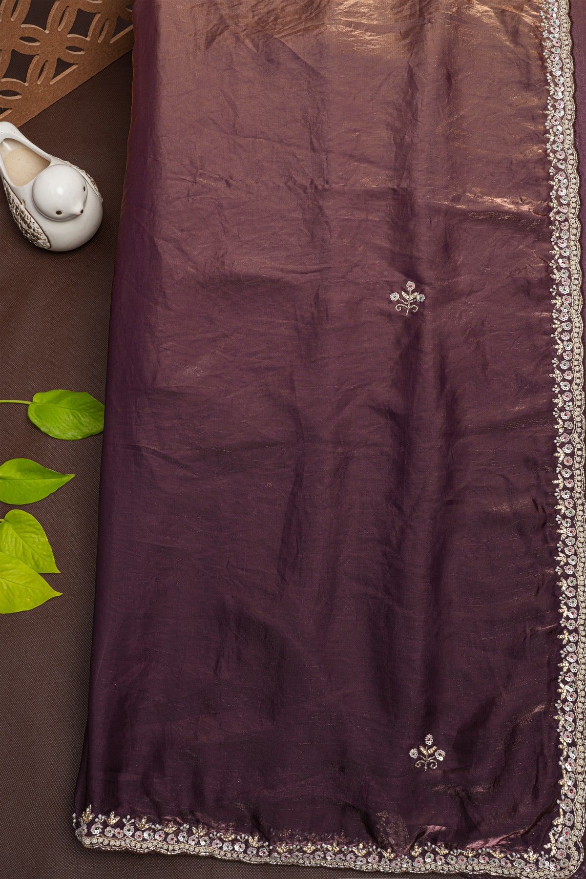 Designer Tissue Dual Colour Saree