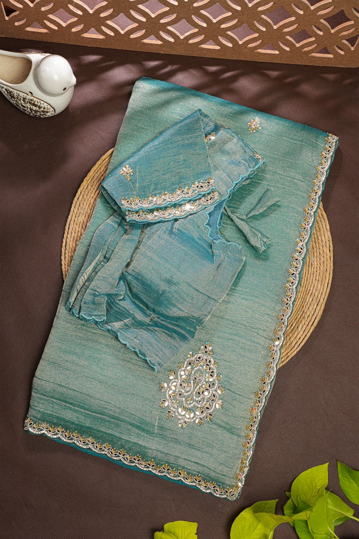 Designer Tissue Dual Colour Saree