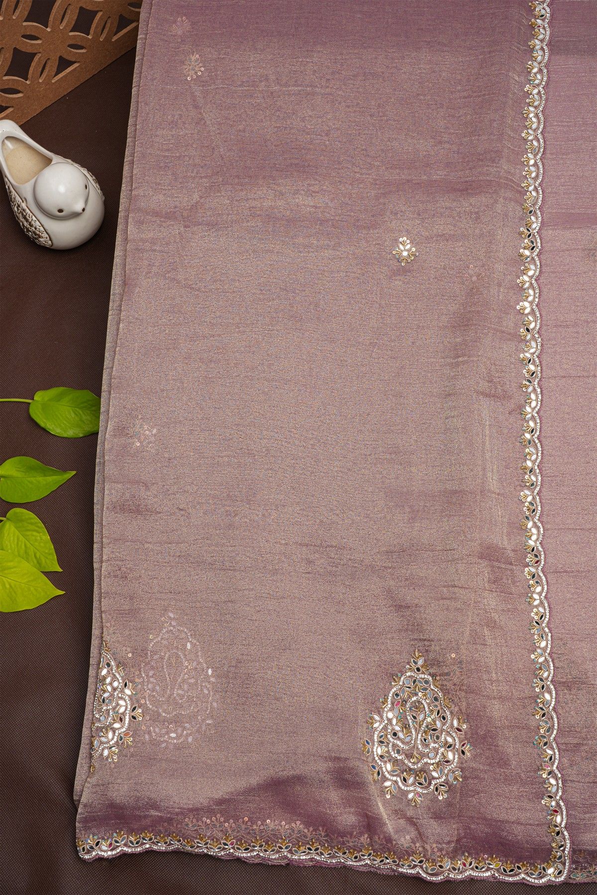 Designer Tissue Onion Pink Saree