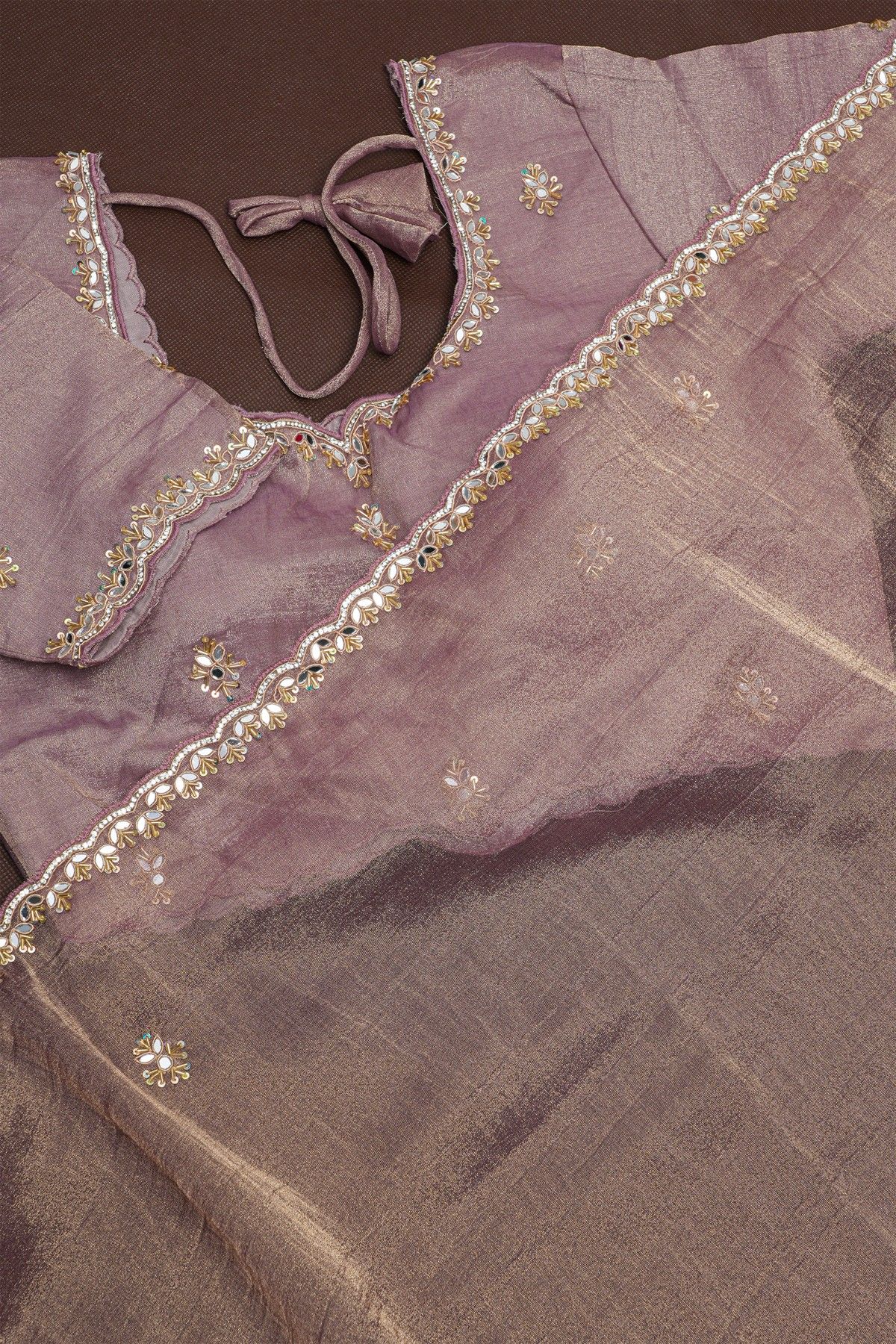 Designer Tissue Onion Pink Saree