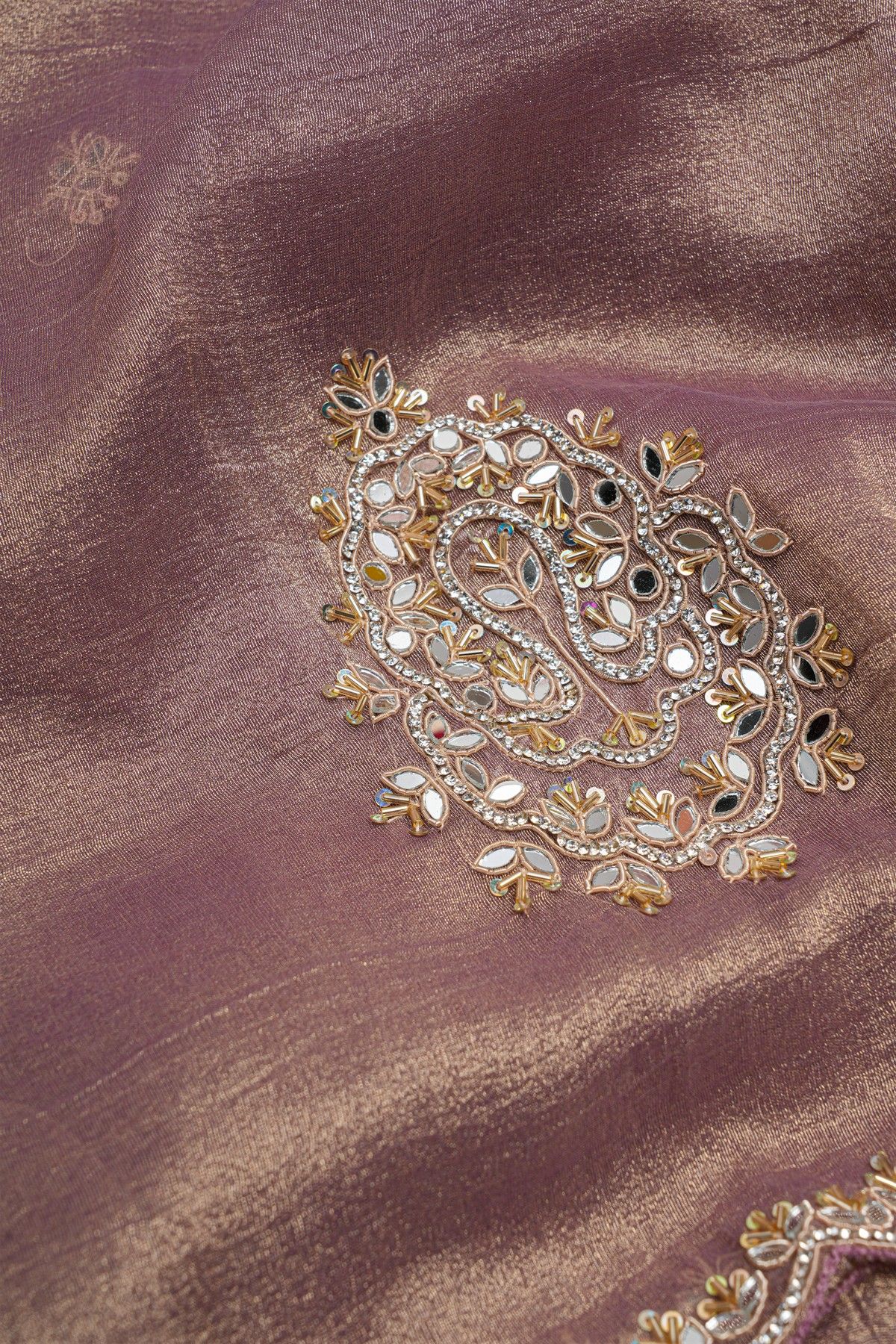 Designer Tissue Onion Pink Saree