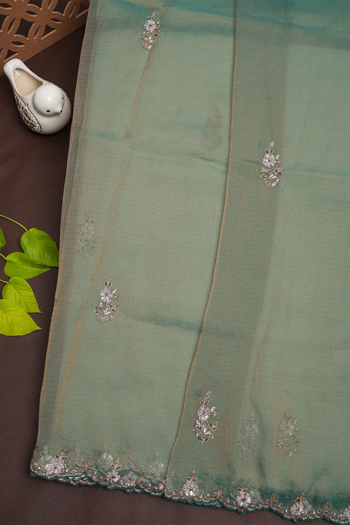 Designer Tissue Dual Colour Saree