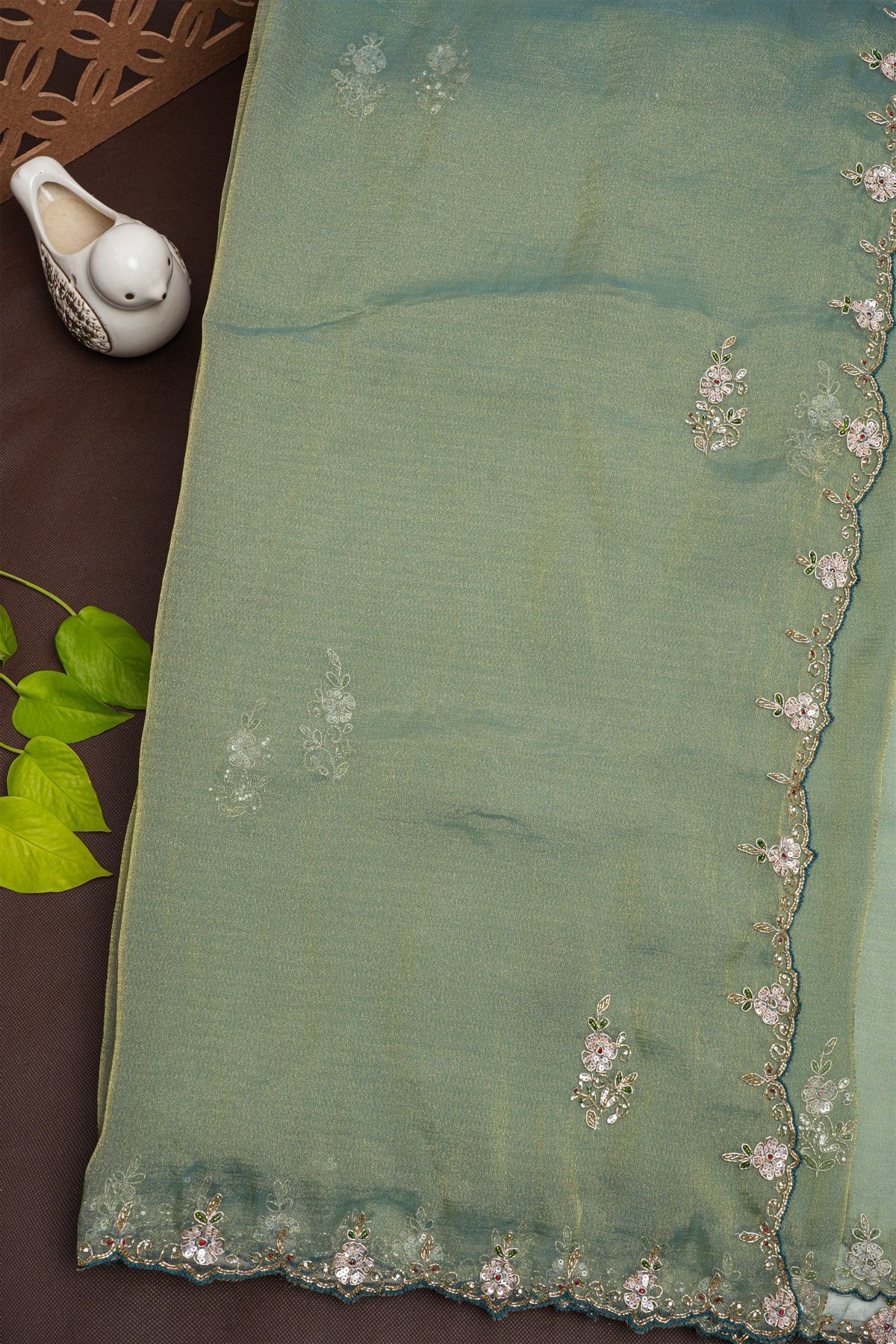 Designer Tissue Dual Colour Saree