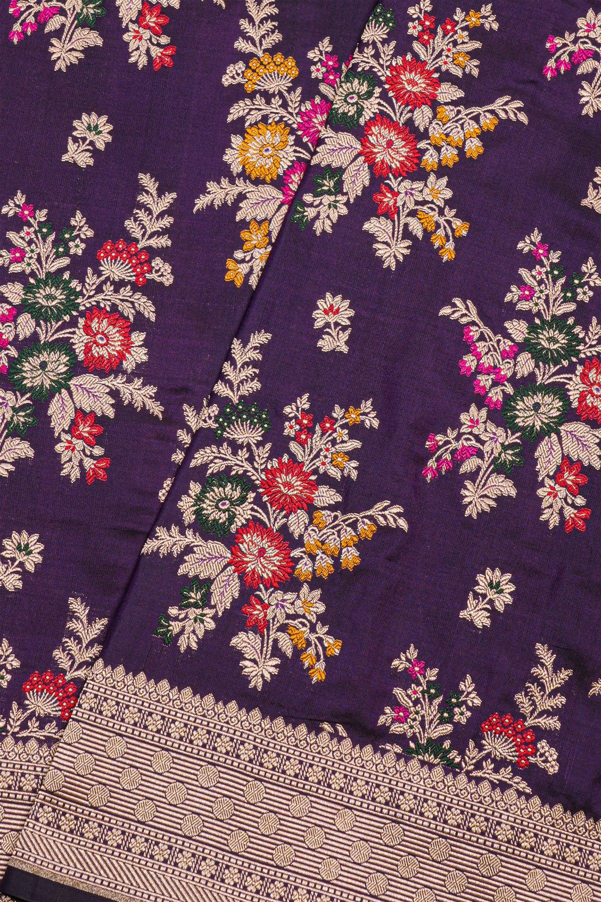Banarasi Silk Violet Saree