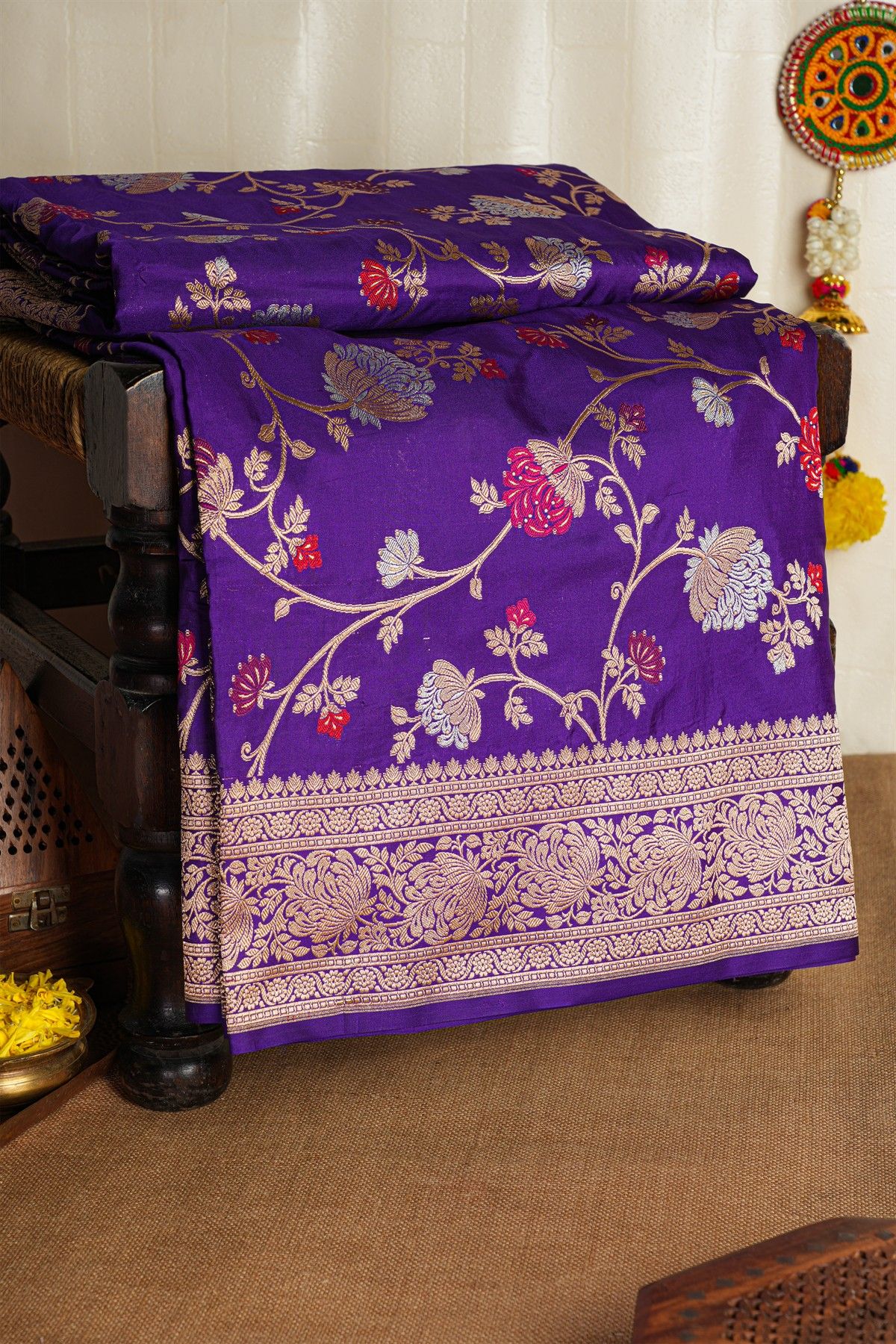 Banarasi Silk Violet Saree