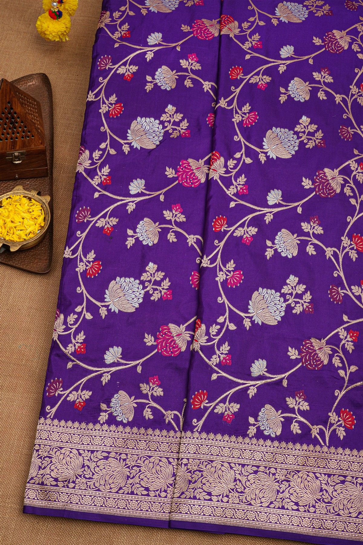 Banarasi Silk Violet Saree