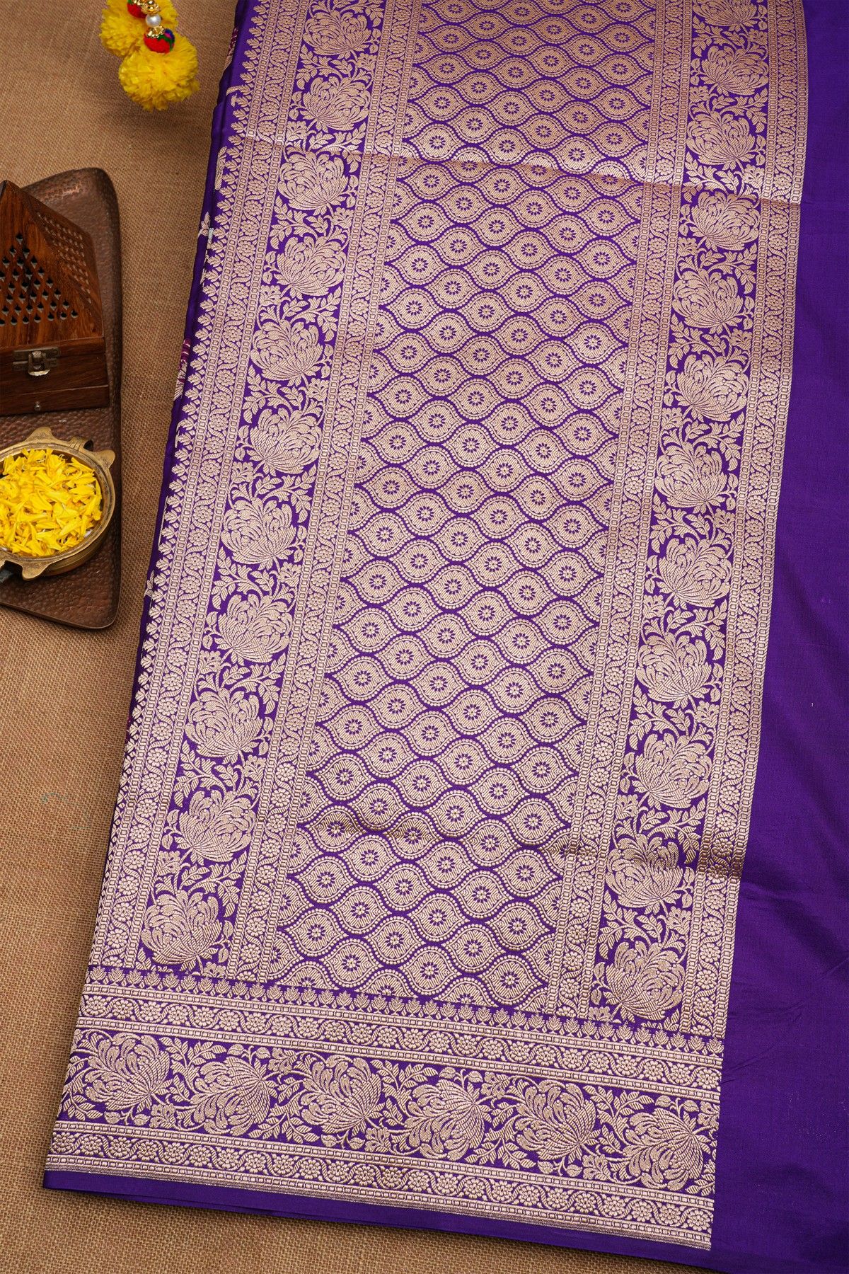 Banarasi Silk Violet Saree