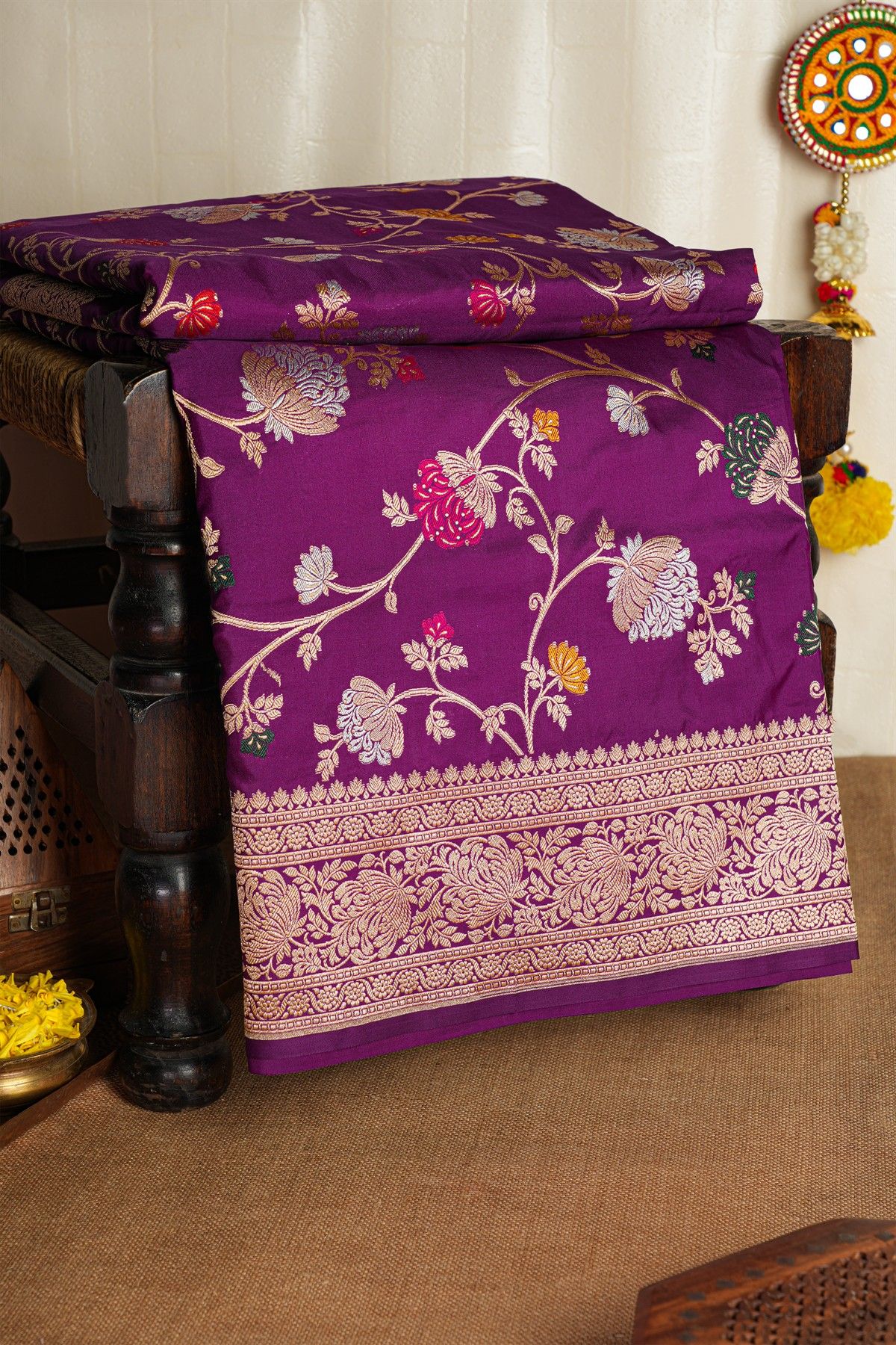 Banarasi Silk Purple Saree
