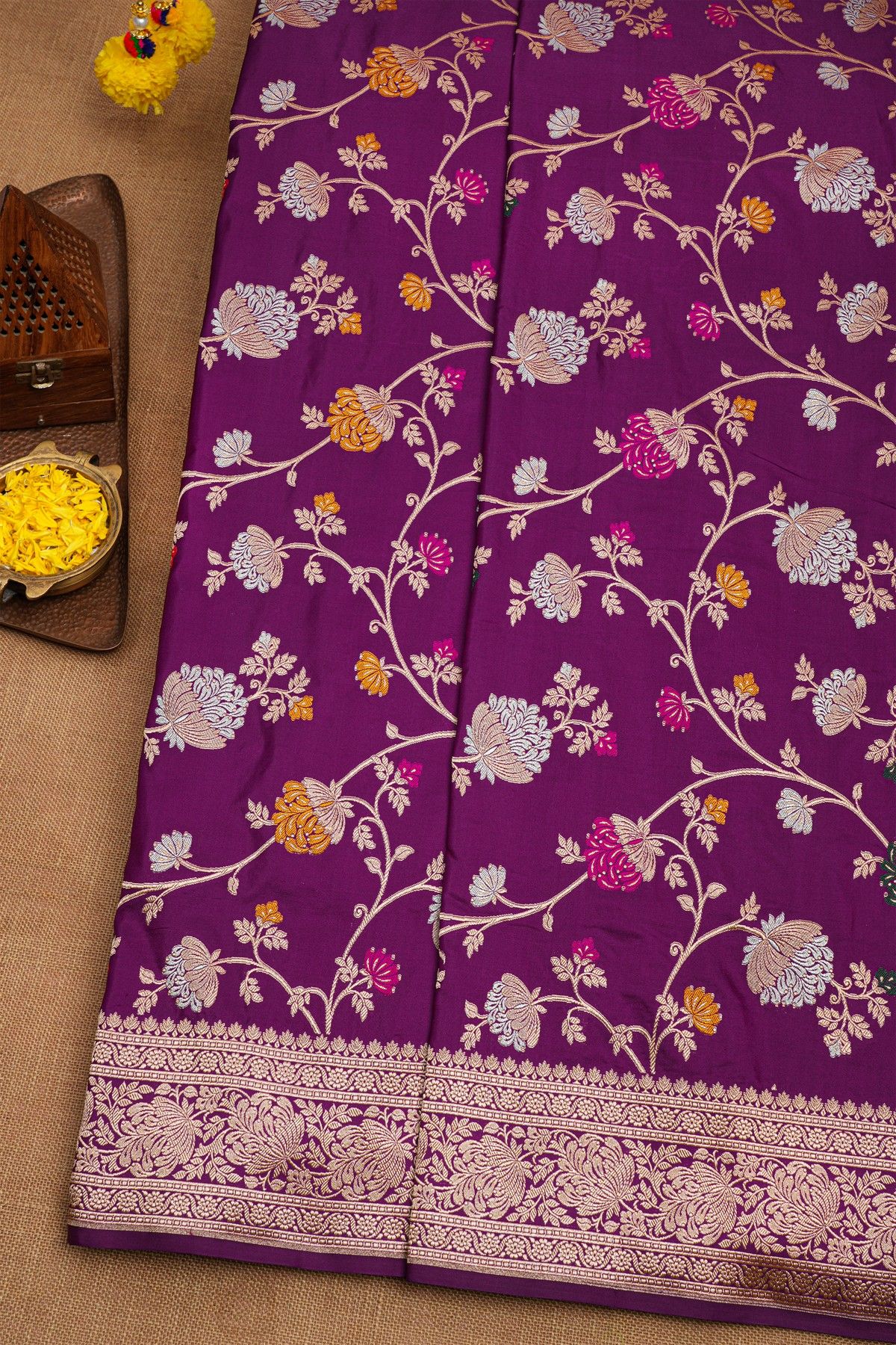 Banarasi Silk Purple Saree