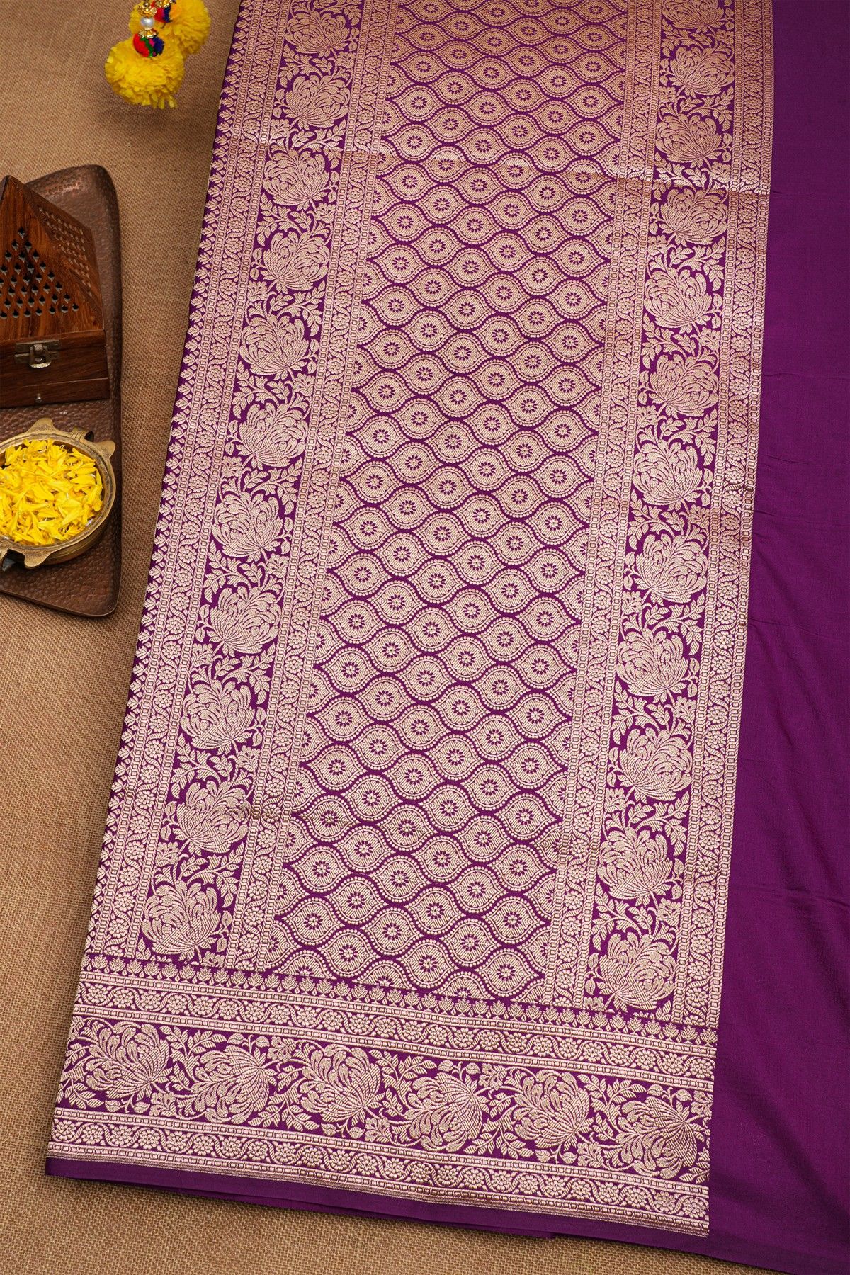 Banarasi Silk Purple Saree