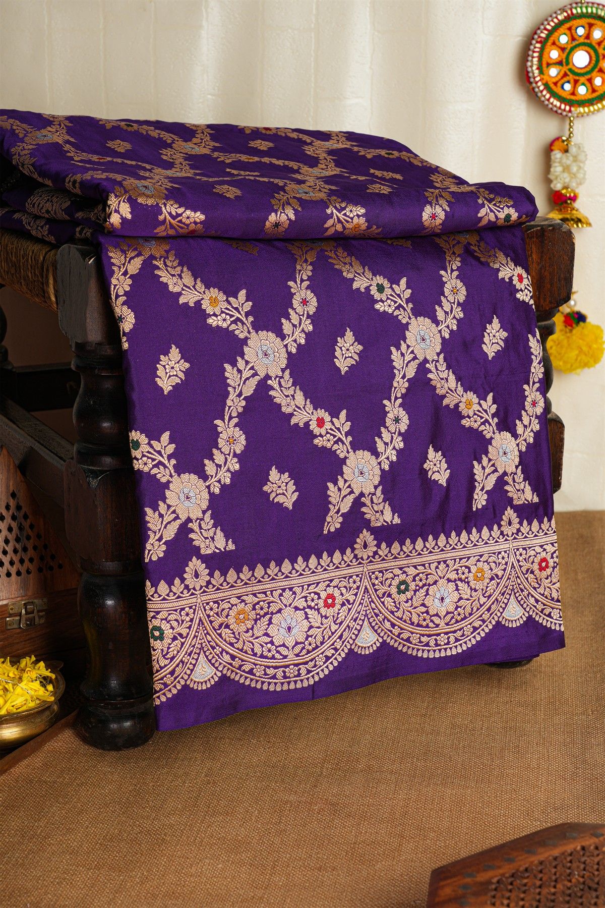 Banarasi Silk Violet Saree