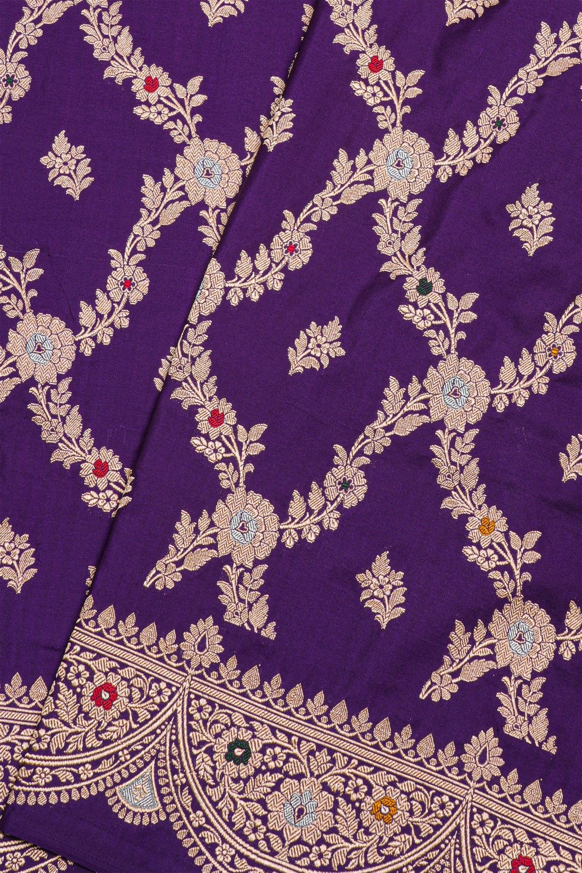 Banarasi Silk Violet Saree