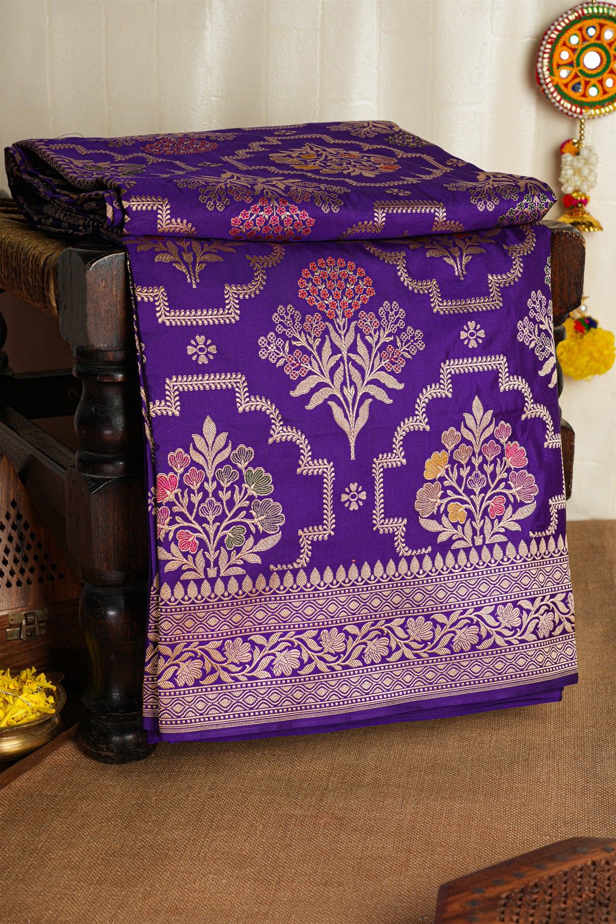 Banarasi Silk Navy Blue Saree