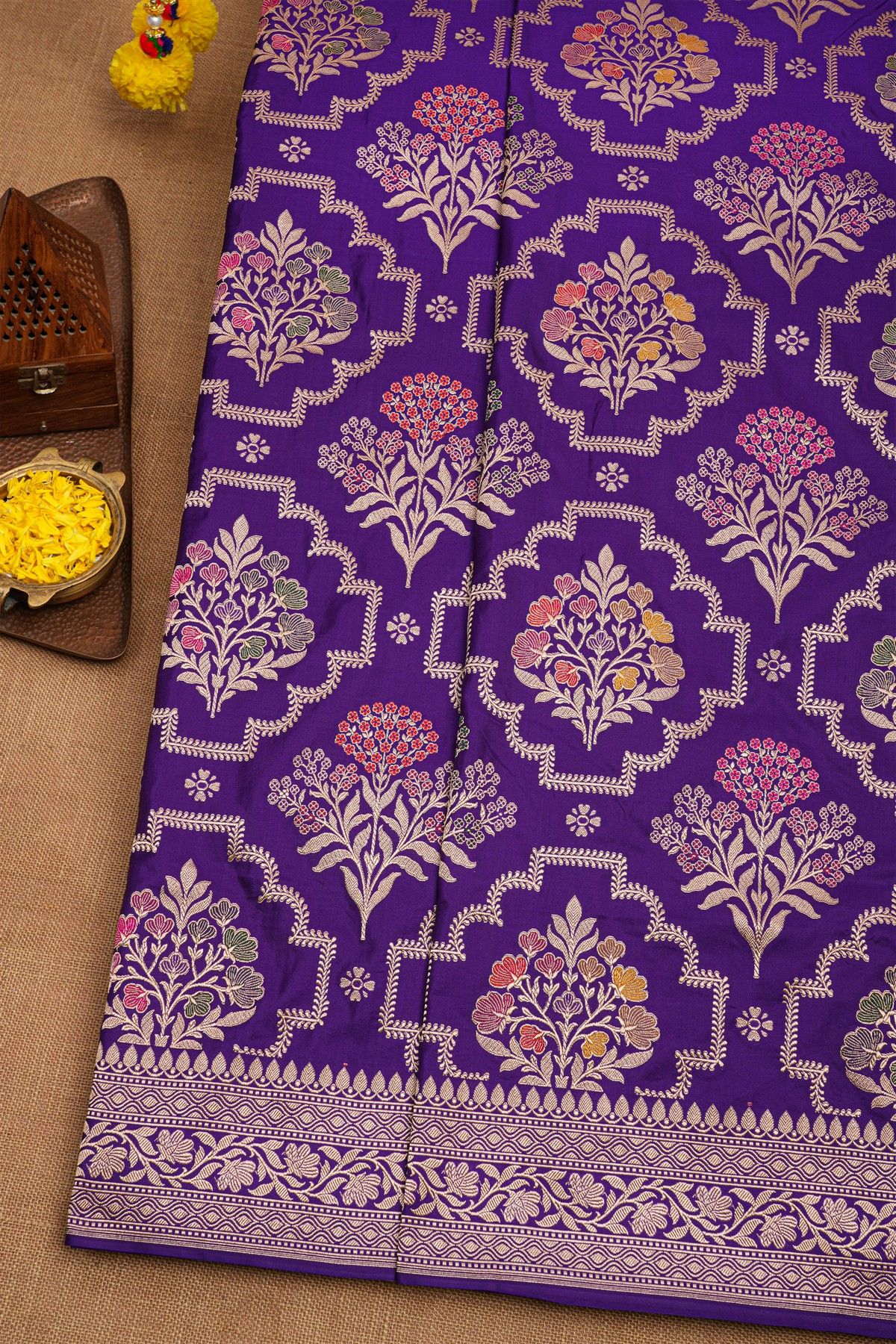 Banarasi Silk Navy Blue Saree