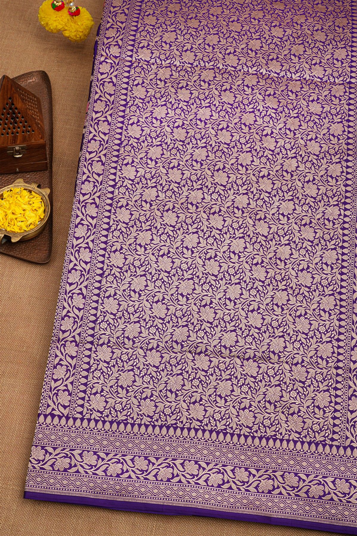 Banarasi Silk Navy Blue Saree