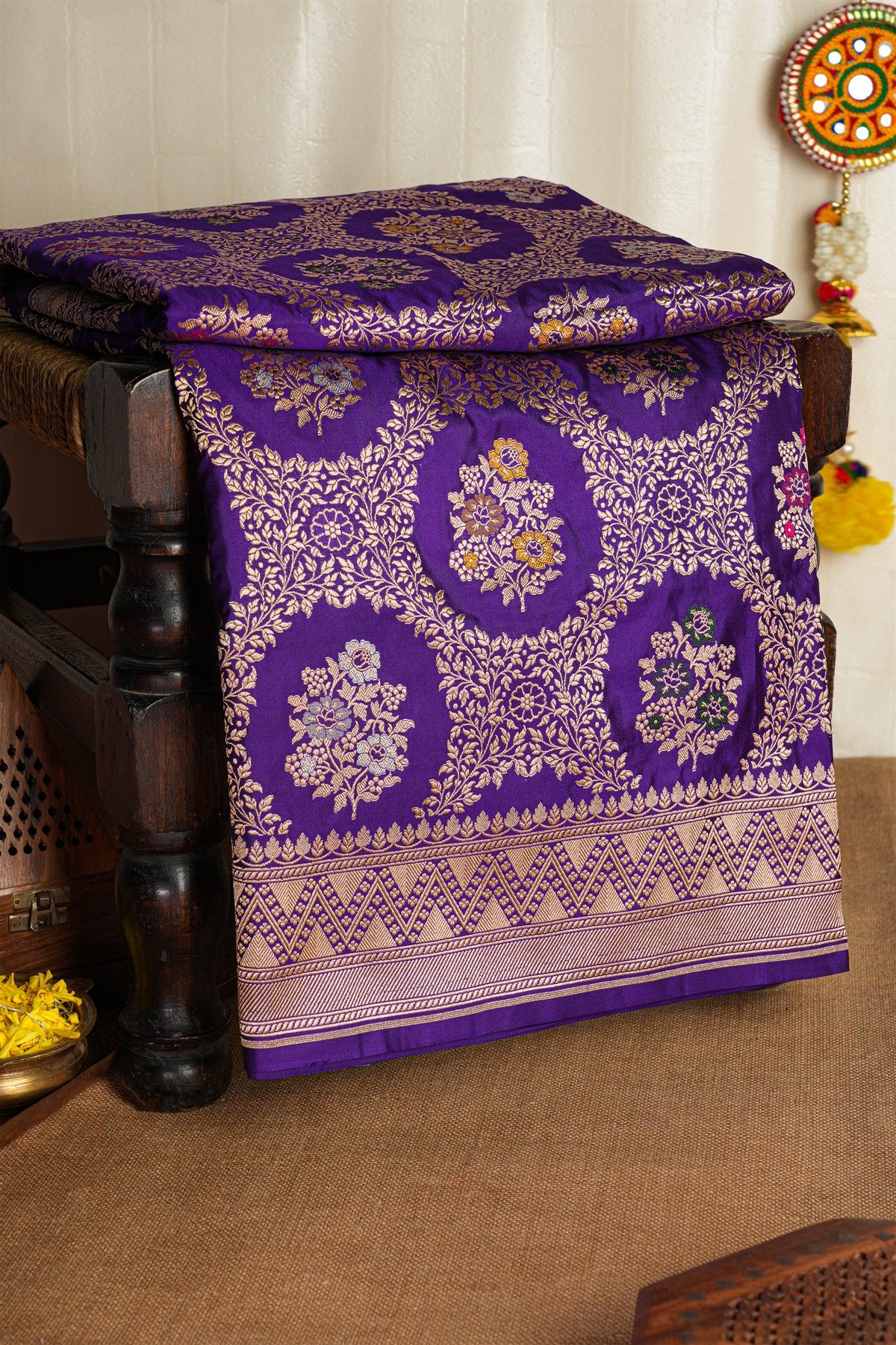 Banarasi Silk Navy Blue Saree