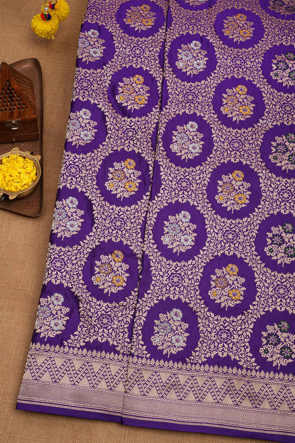 Banarasi Silk Navy Blue Saree