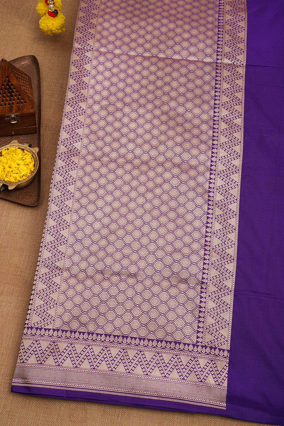 Banarasi Silk Navy Blue Saree