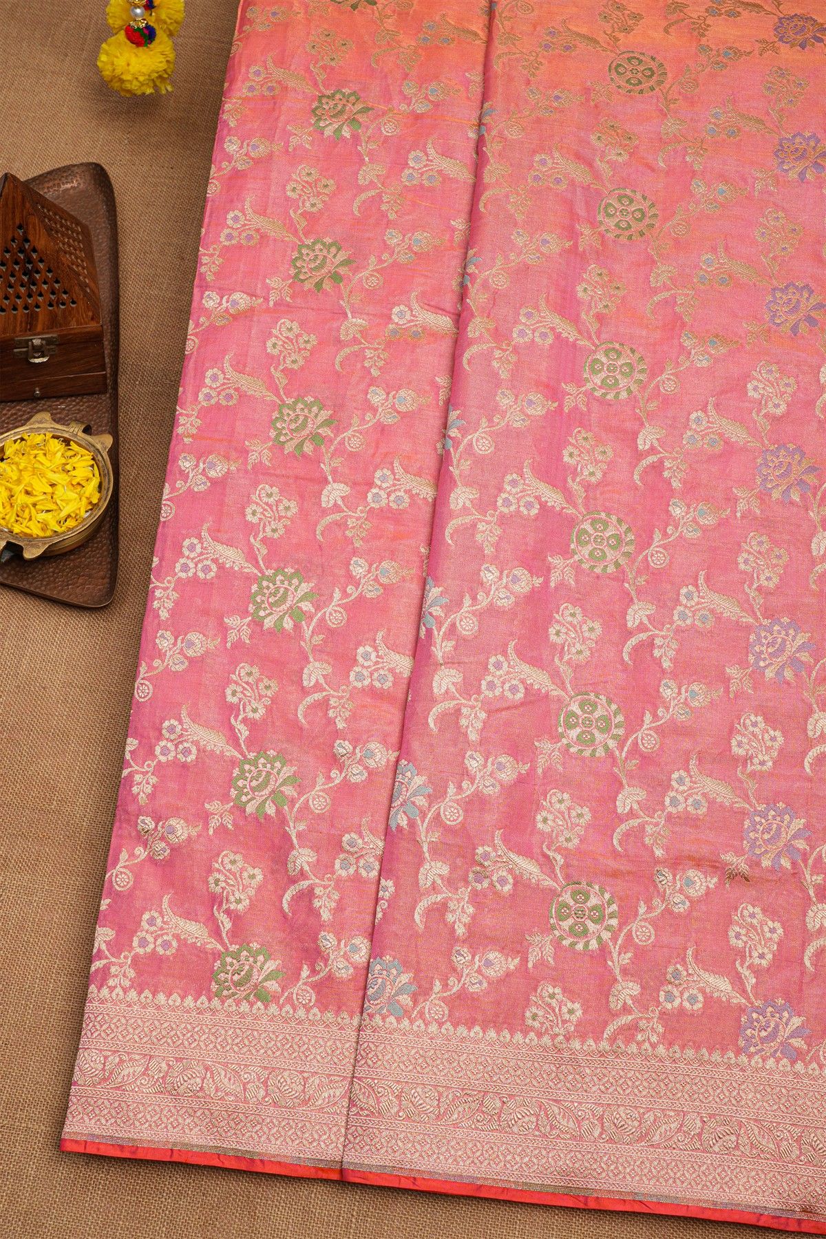 Banarasi Silk Baby Pink Saree