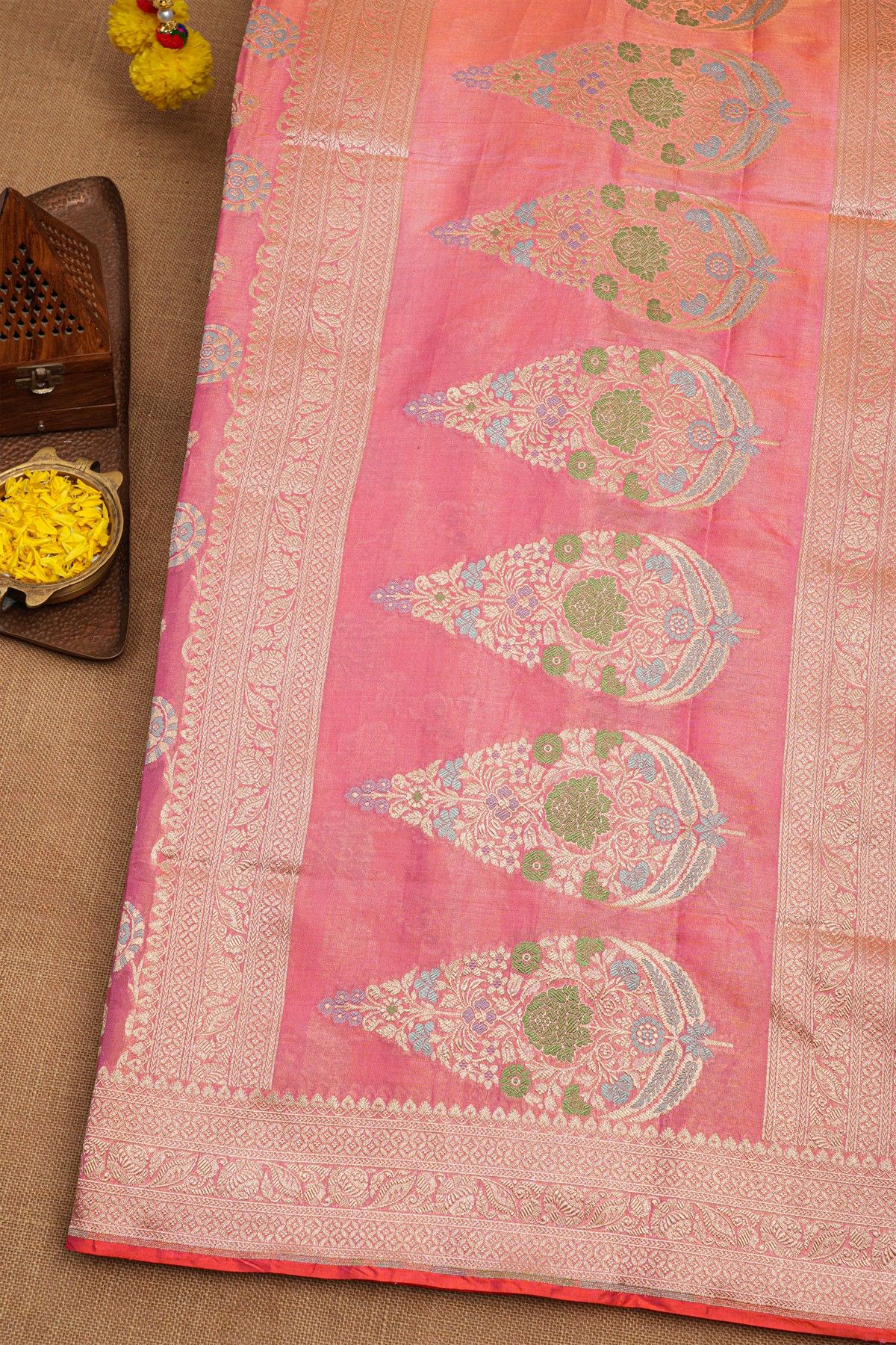 Banarasi Silk Baby Pink Saree