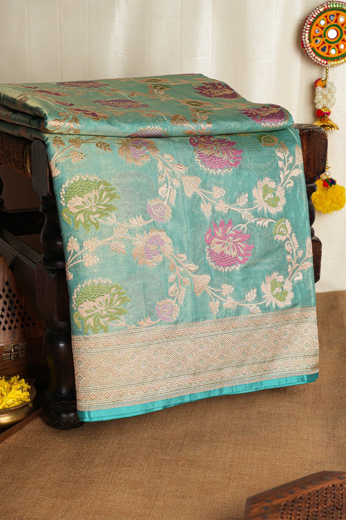Banarasi Silk Sky Blue Saree
