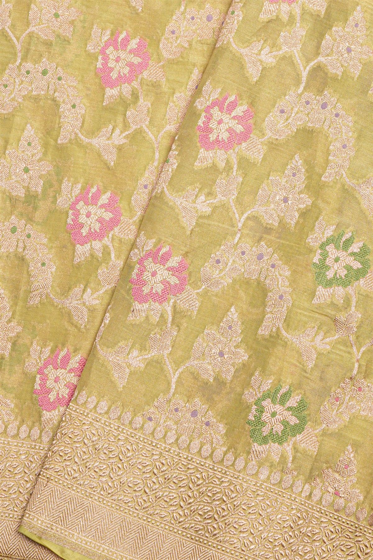 Banarasi Silk Light Yellow Saree