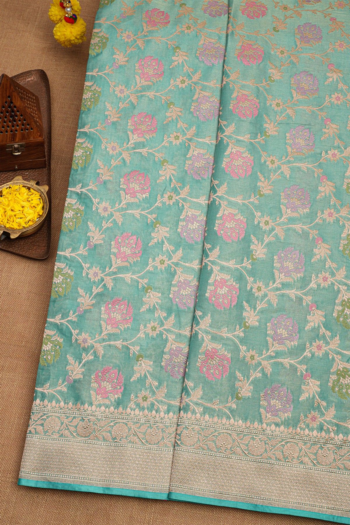 Banarasi Silk Sky Blue Saree