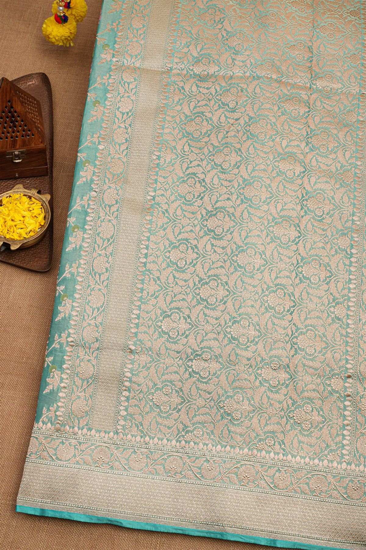 Banarasi Silk Sky Blue Saree