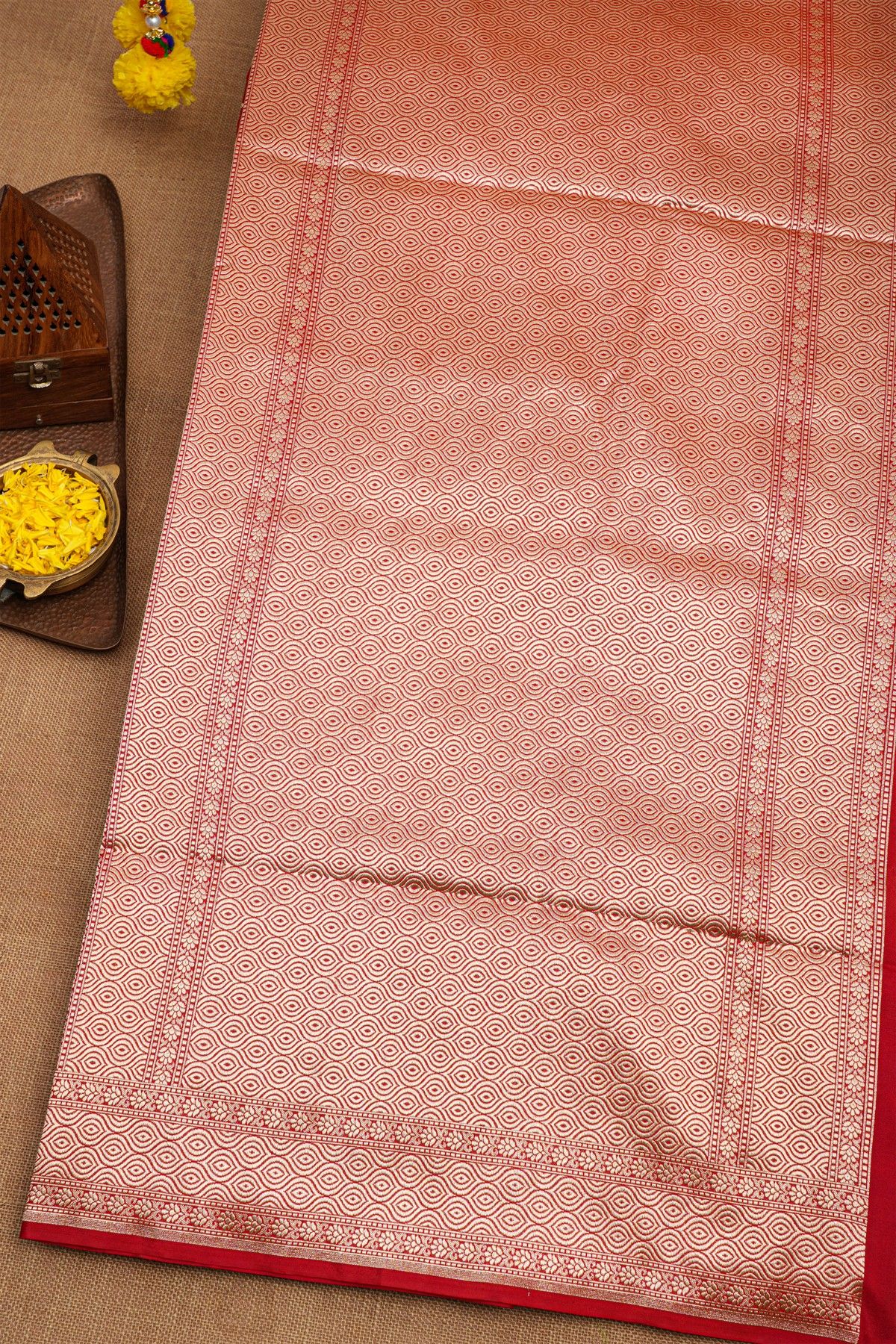 Banarasi Silk Red Saree