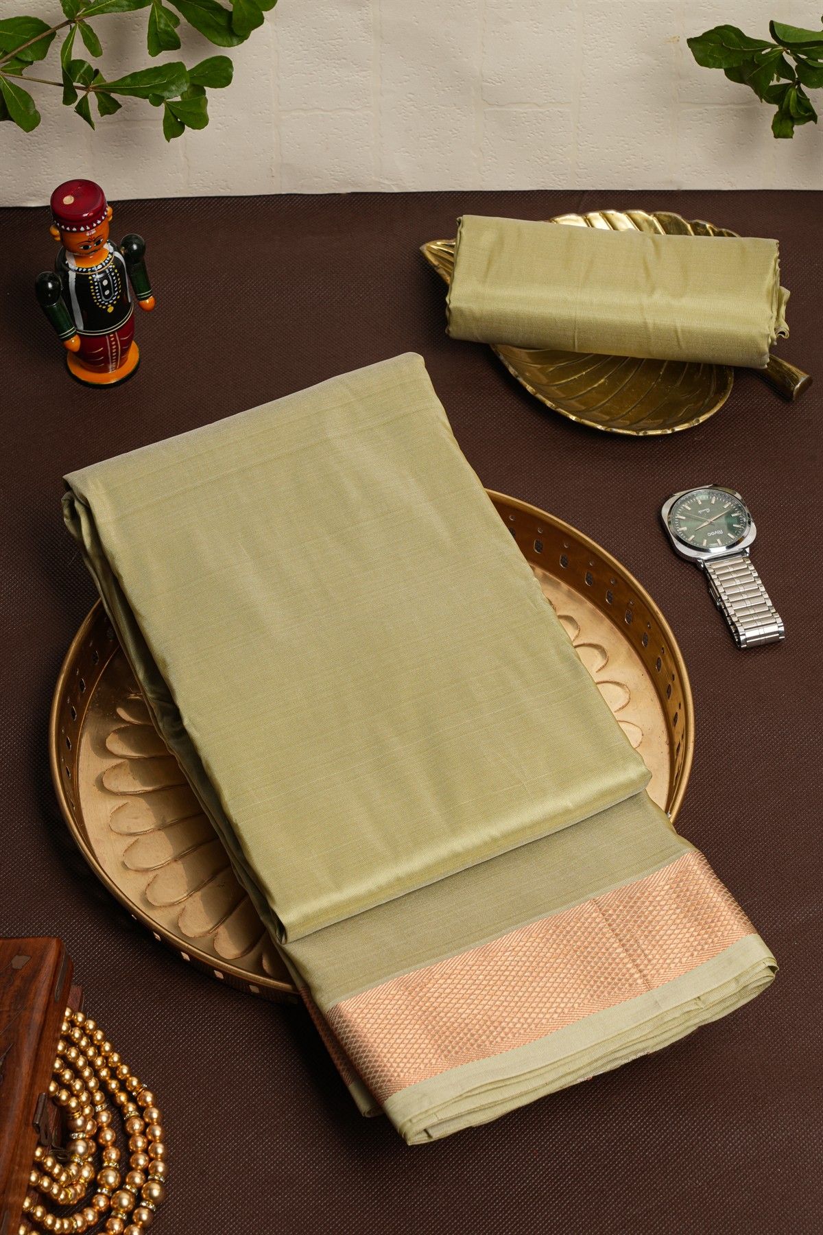 Kancheepuram Silk Beige Dhoti