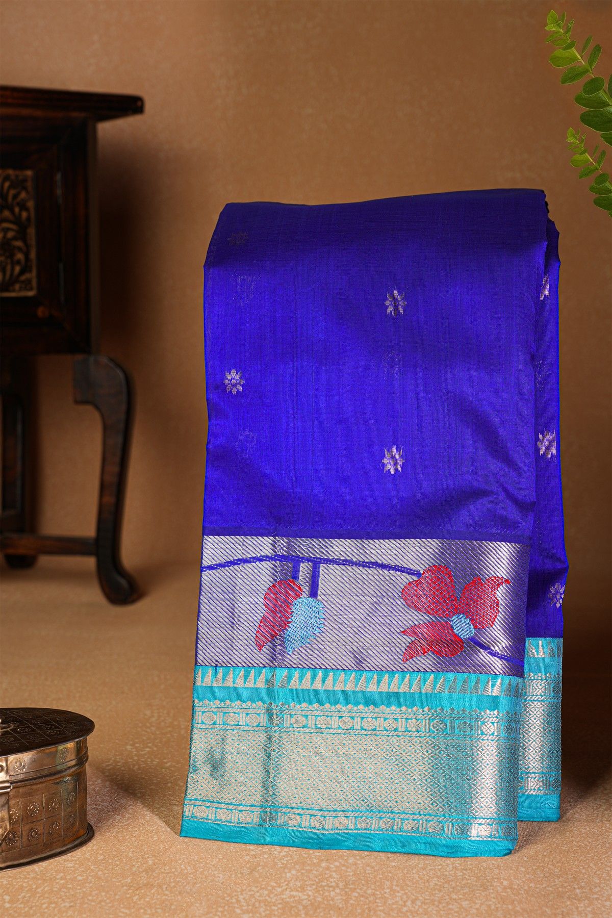 Kuppadam Sico Royal Blue Saree