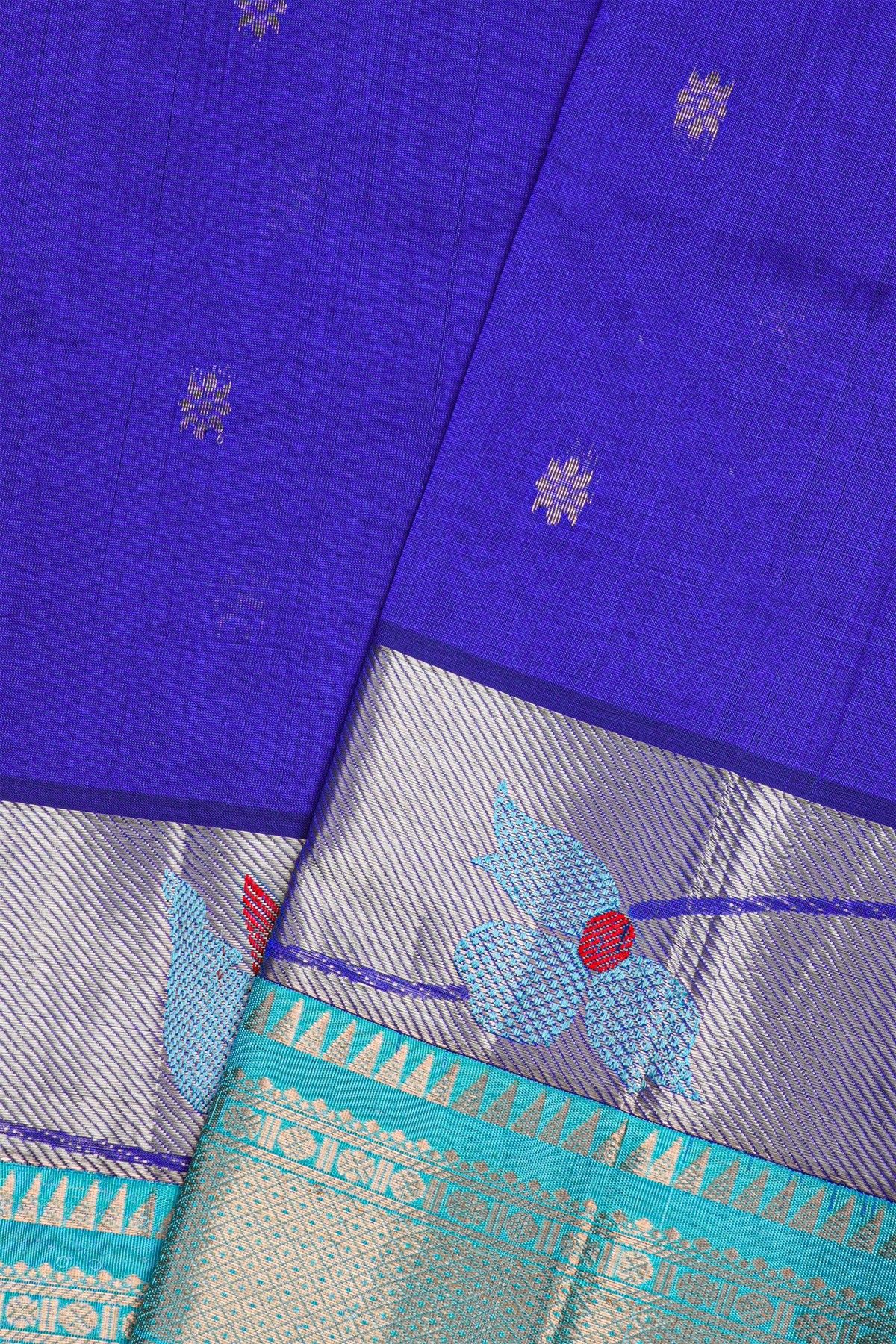 Kuppadam Sico Royal Blue Saree