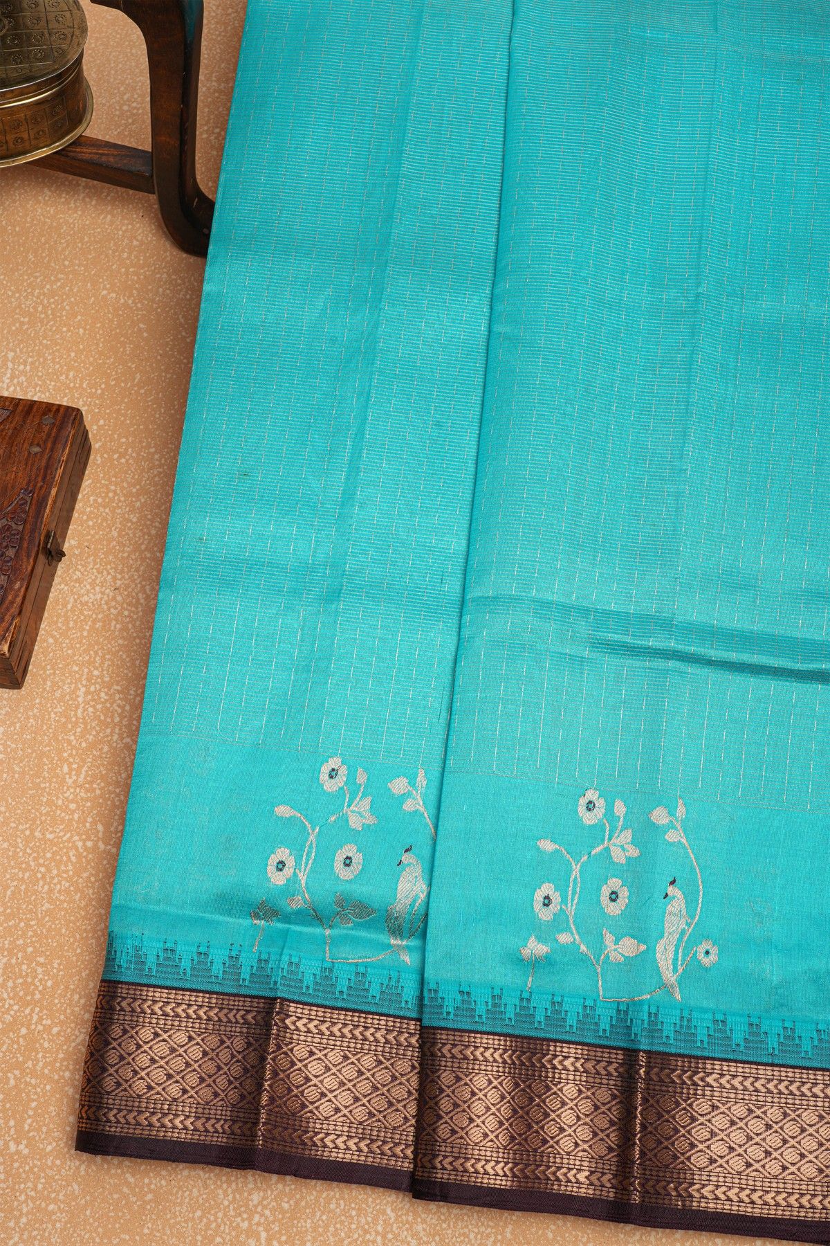 Kuppadam Sico Sky Blue Saree
