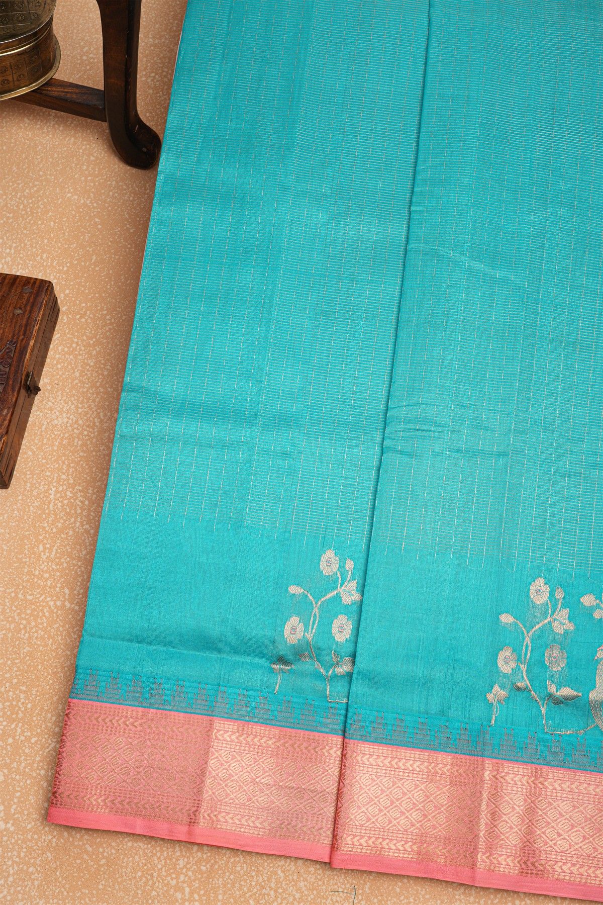 Kuppadam Sico Sky Blue Saree