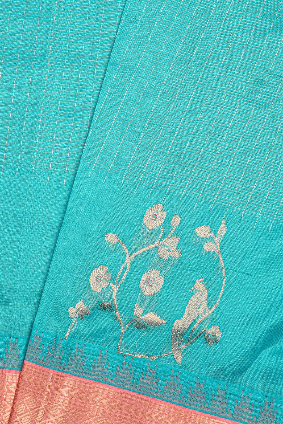 Kuppadam Sico Sky Blue Saree