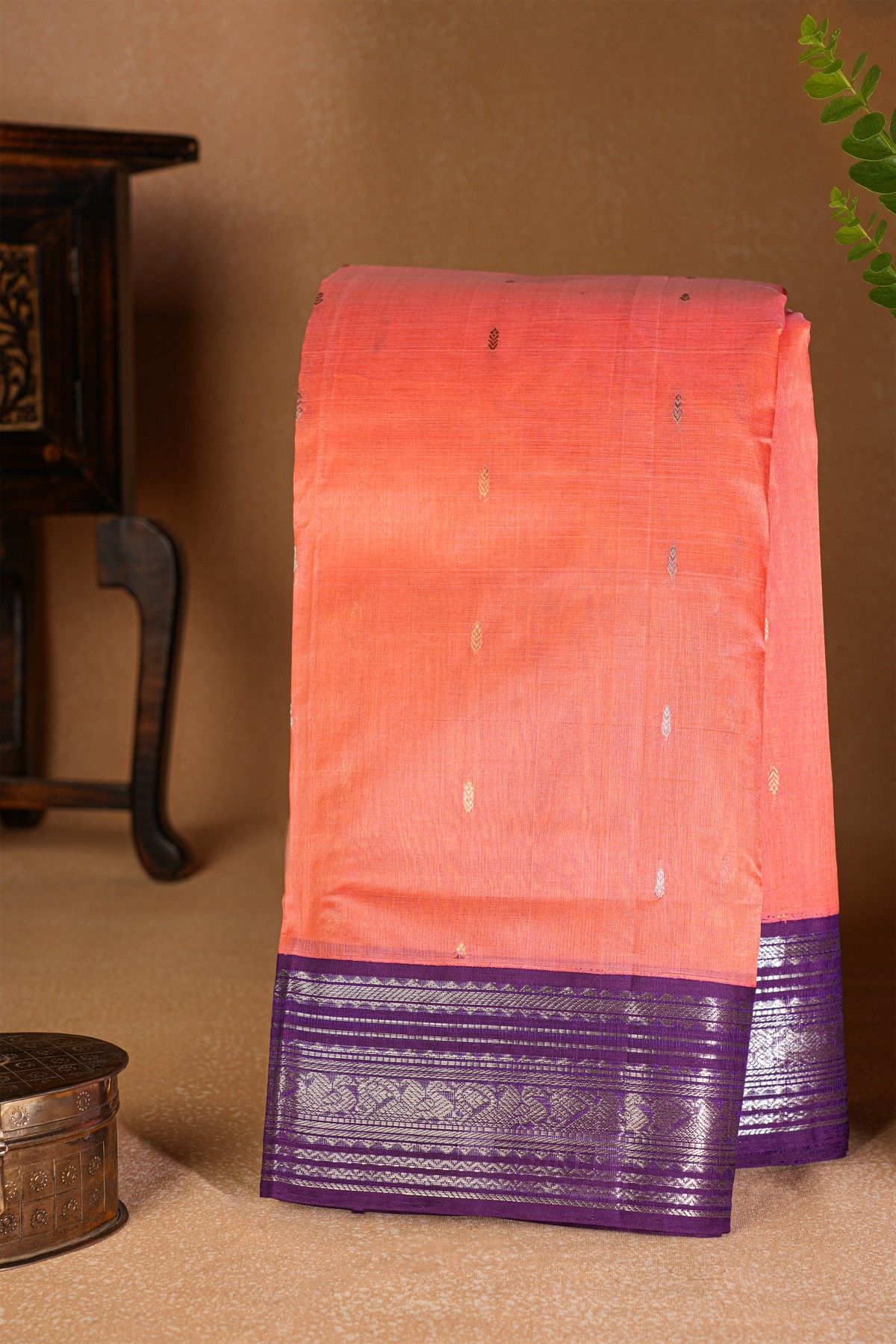 Kuppadam Sico Peach Saree