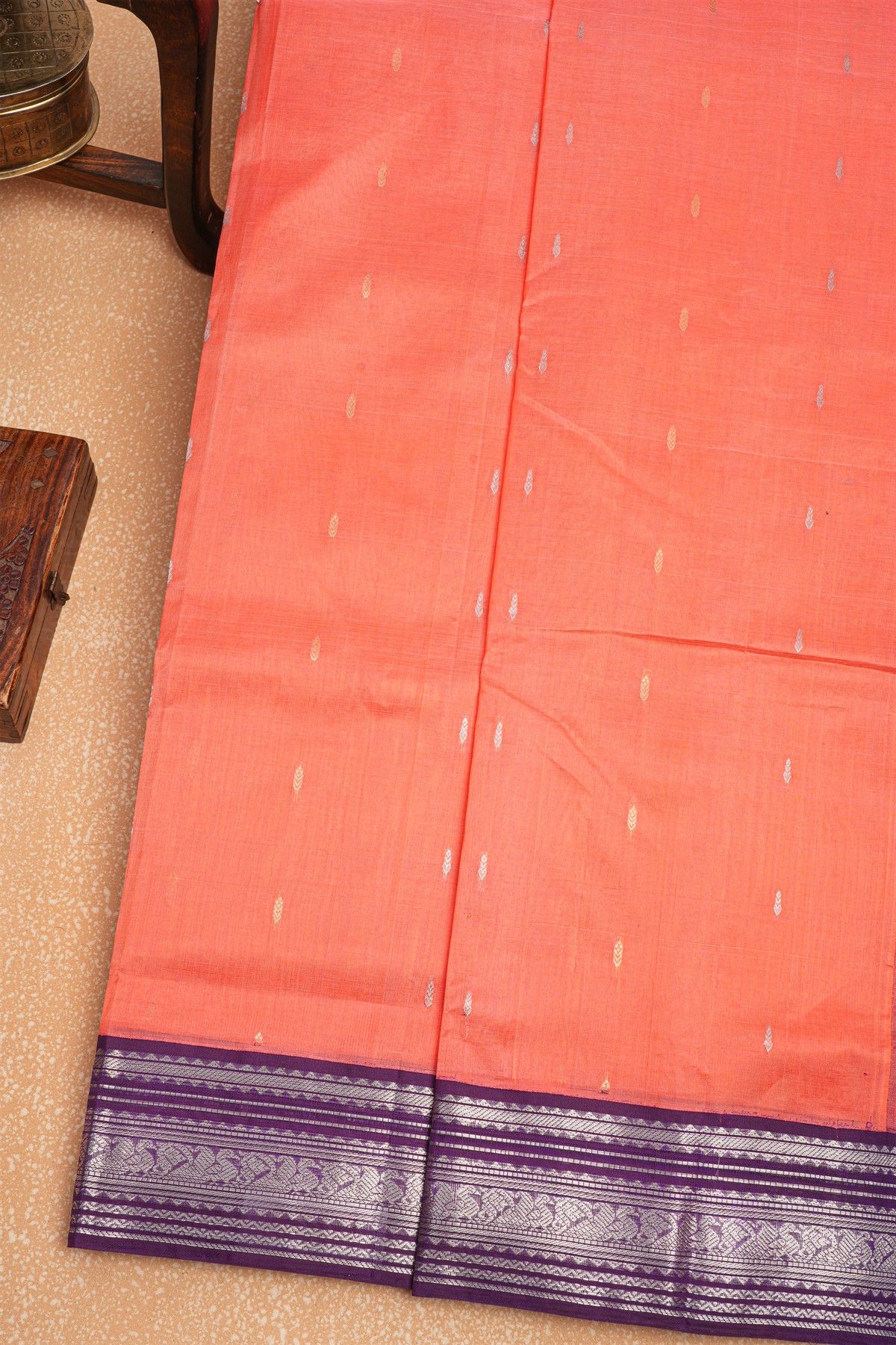 Kuppadam Sico Peach Saree