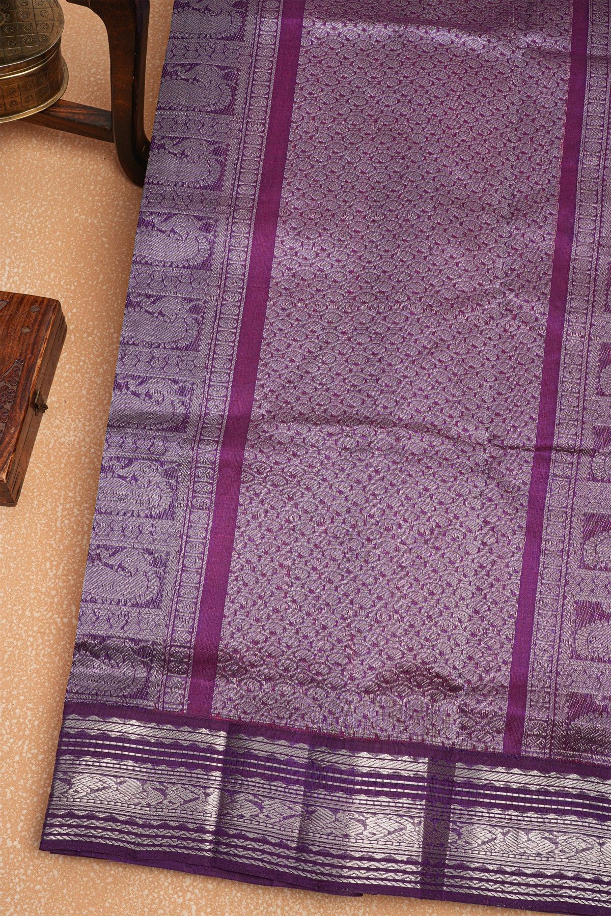 Kuppadam Sico Peach Saree