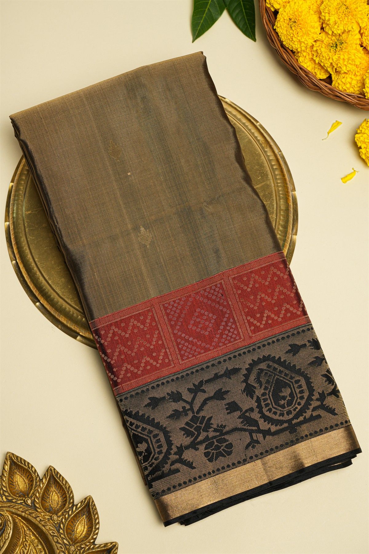 Coimbatore Silk Brown Saree